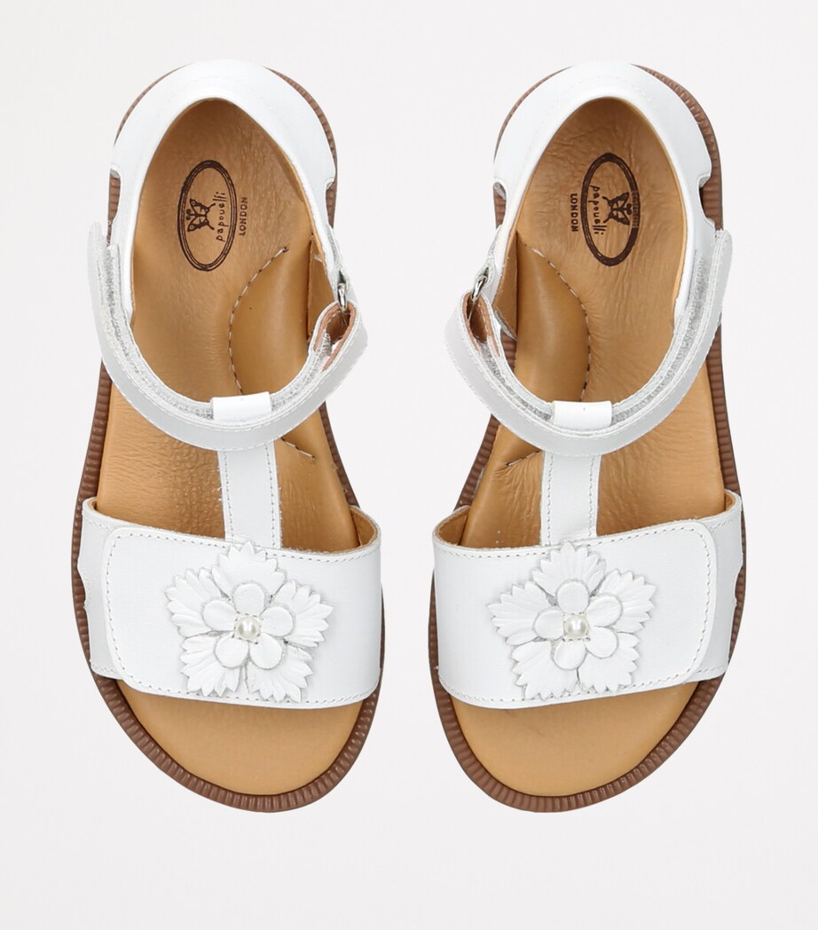 Leather Emerald Sandals WHITE Image 4