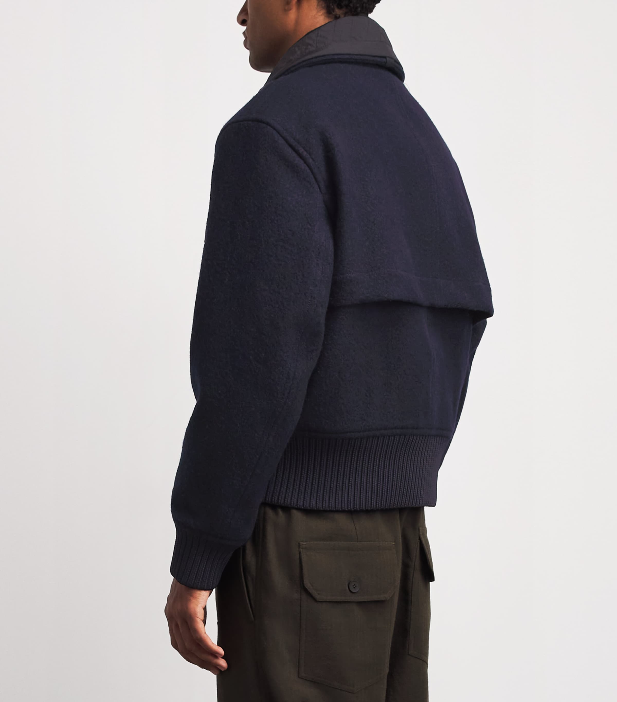 Craig Green Mens Wool Flight Jacket Navy Image 5