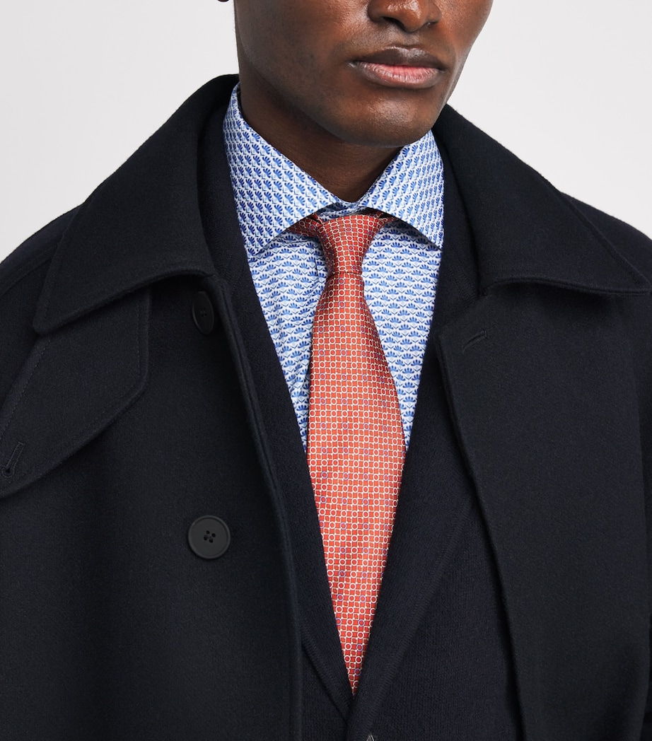 Silk Jacquard Tie 48 MID BLUE Image 2