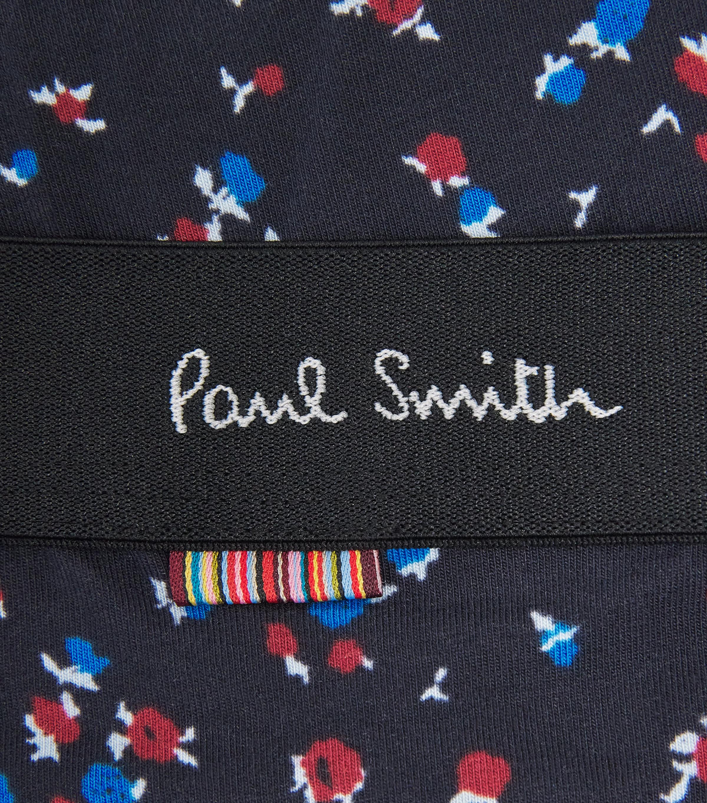 Flower Print Trunks BLUE Image 4