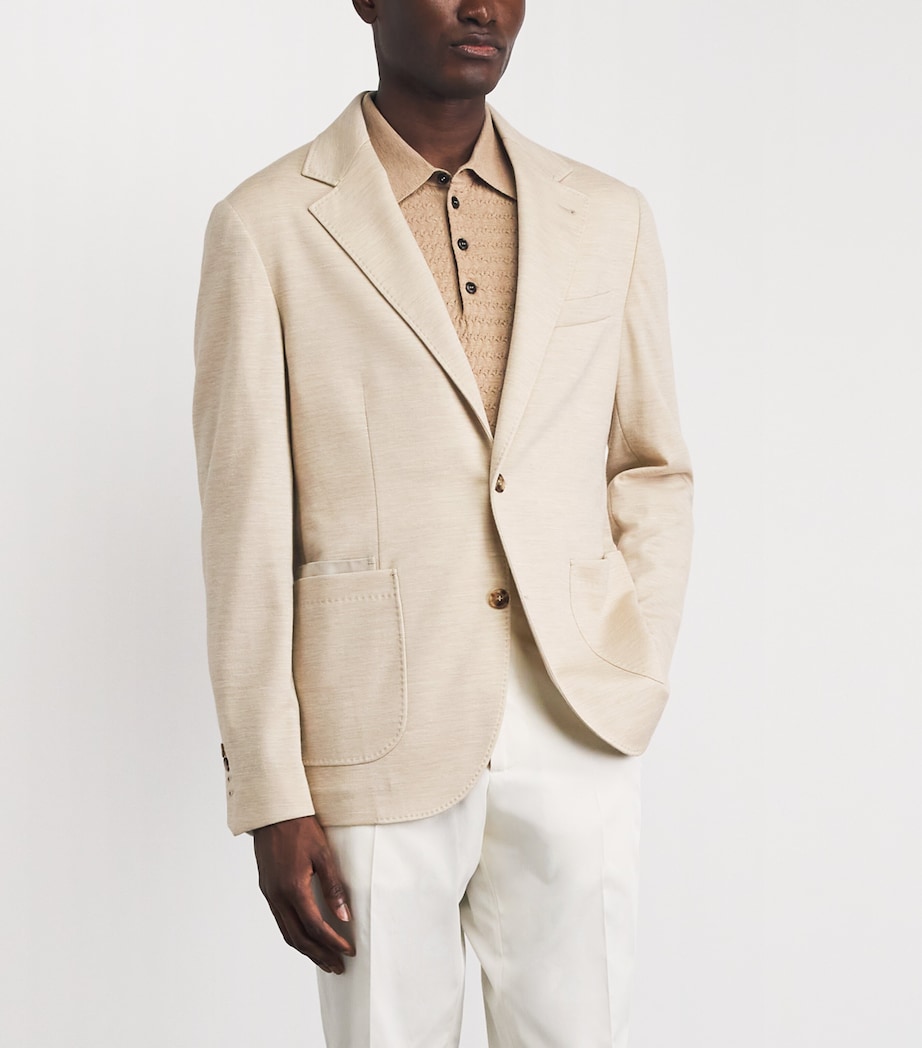 Virgin Wool-Silk-Linen Blazer 2/23 SAND Image 4