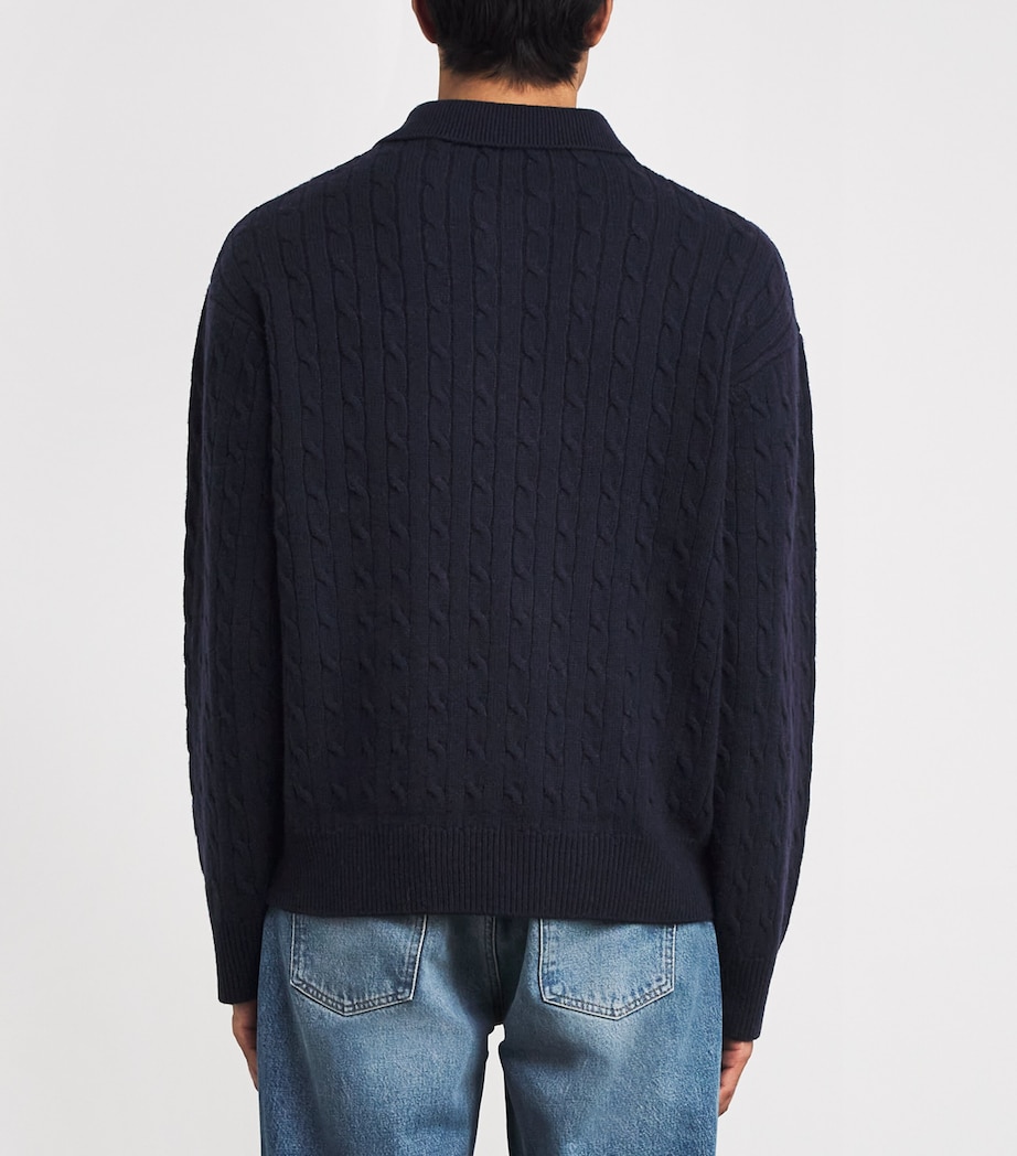 Wool-Cashmere Polo Sweater DKNV Image 4