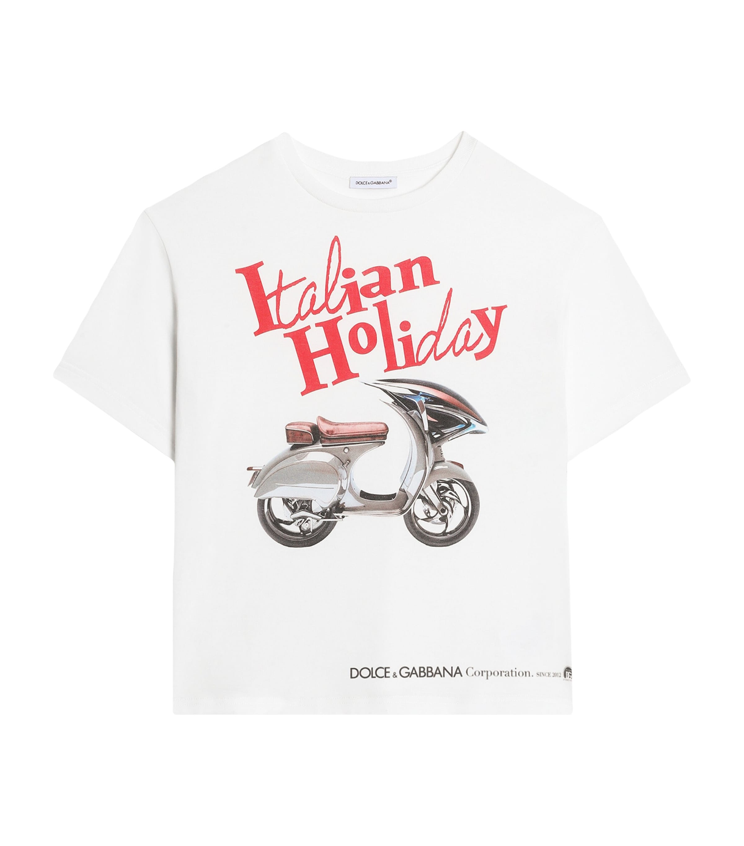 Dolce&Gabbana Kids Italian Holiday Print T-Shirt (8-12+ Years) White Image 1