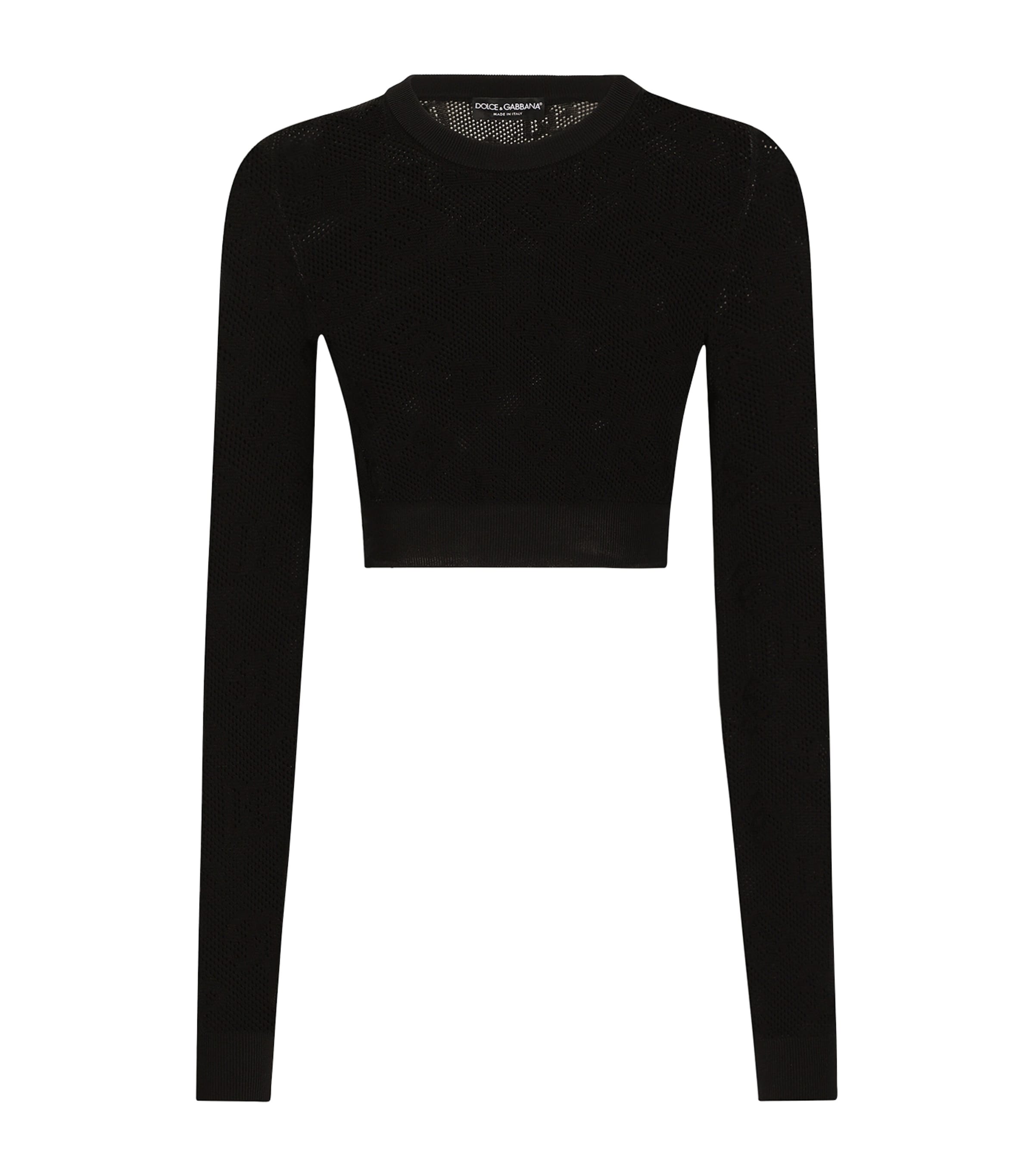 Tシャツ・カットソー Dolce & Gabbana Logo cropped sweater (FXH35TJAIH7 N0000) Dolce & Gabbana Cropped Logo Sweater | Harrods US