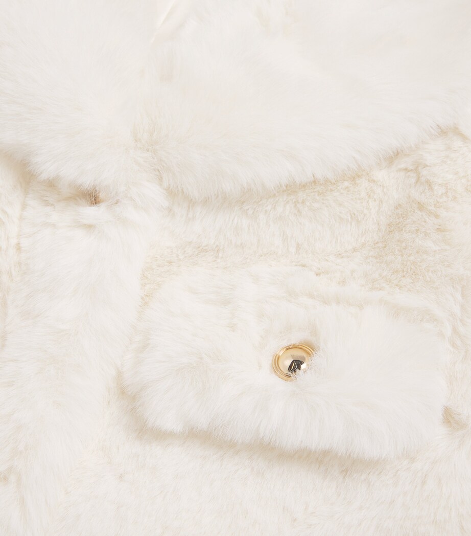Faux Fur Jacket (3-12 Years) CREAM Image 3