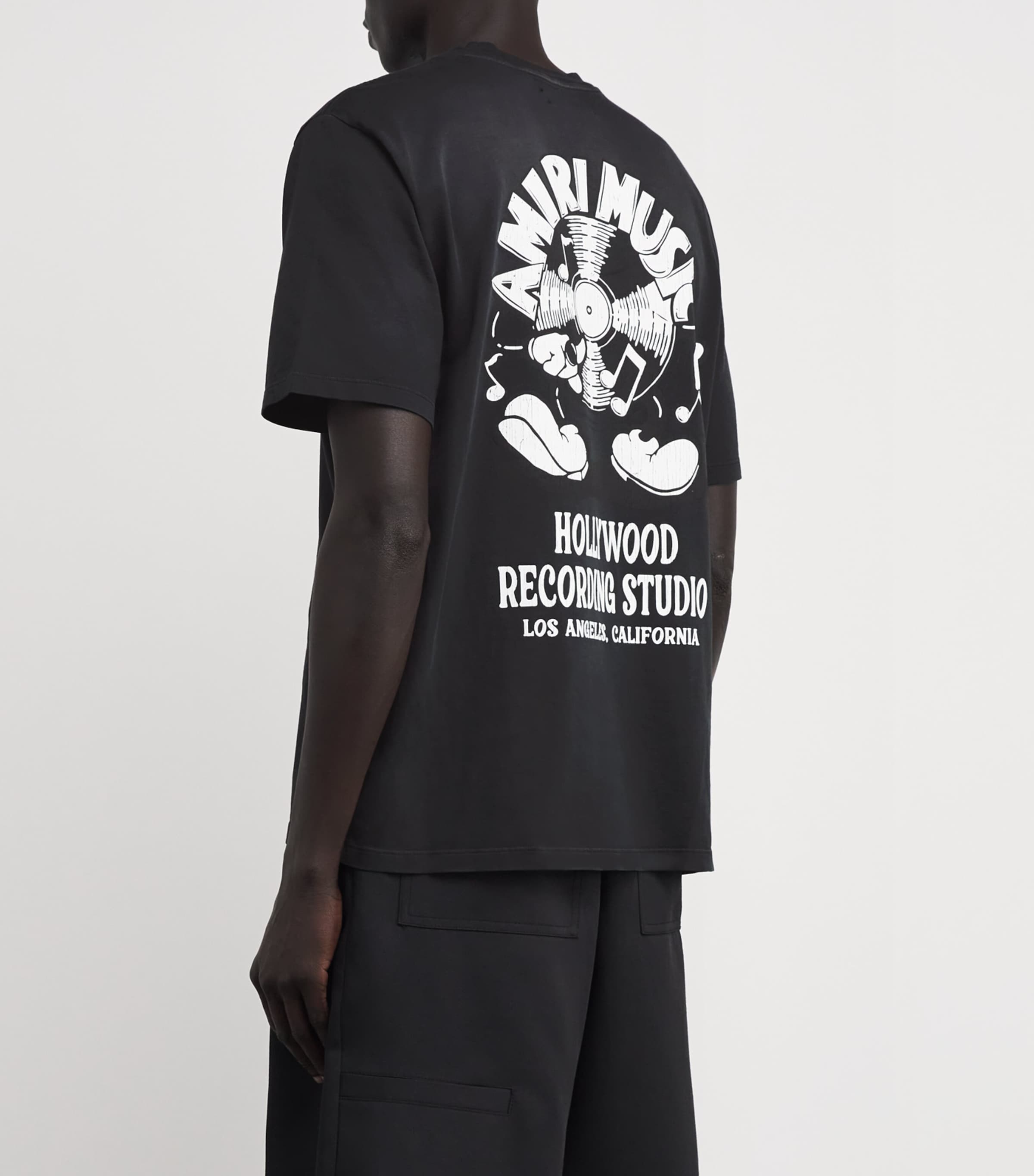 AMIRI♦ミュージックレコード グラフィックブラックTシャツ AMIRI Music Record Print T-Shirt | Harrods CA