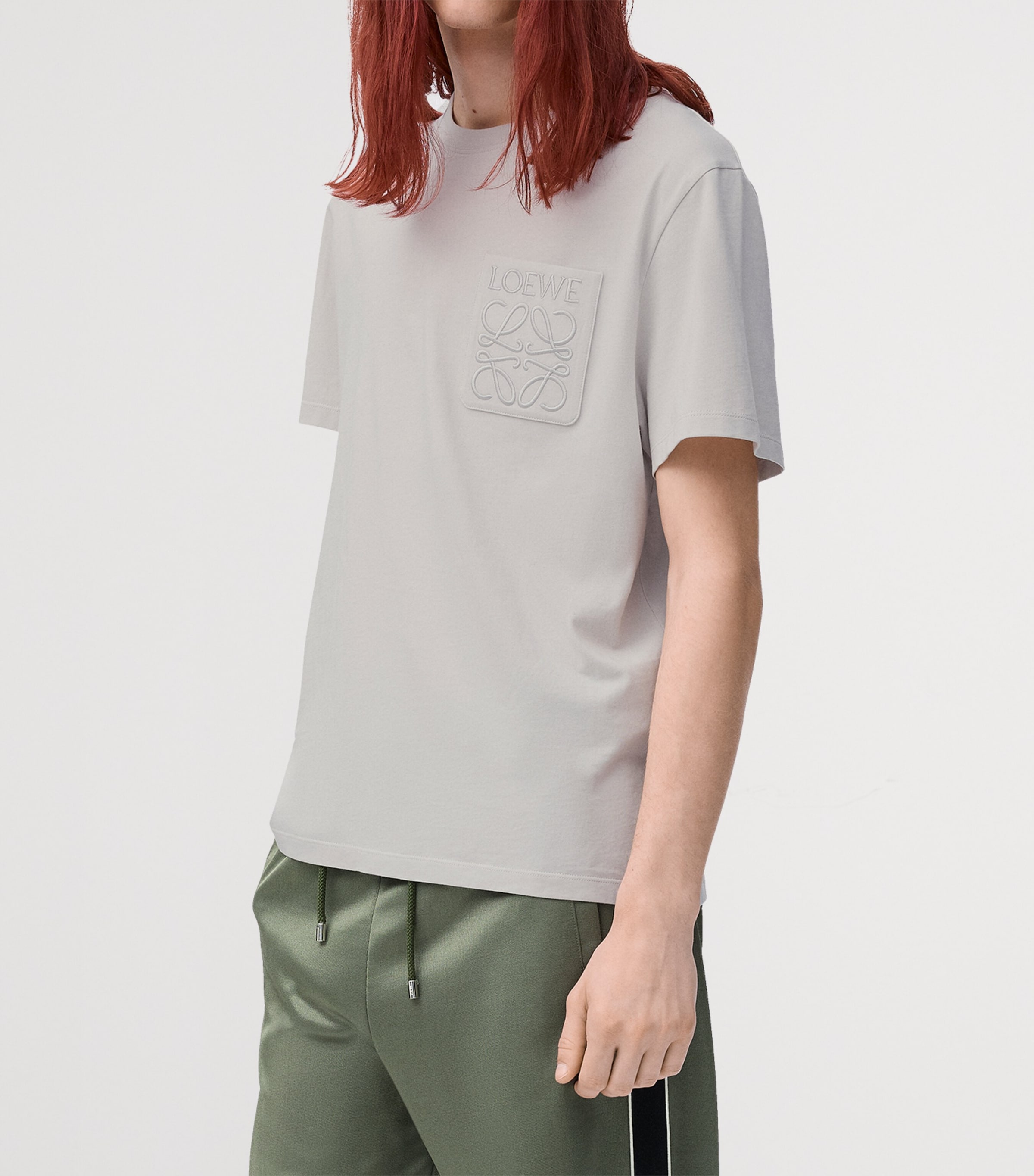 【LOEWE】アナグラム コットン ジャージー Tシャツ Medium Grey LOEWE Cotton Anagram T-Shirt | Harrods US