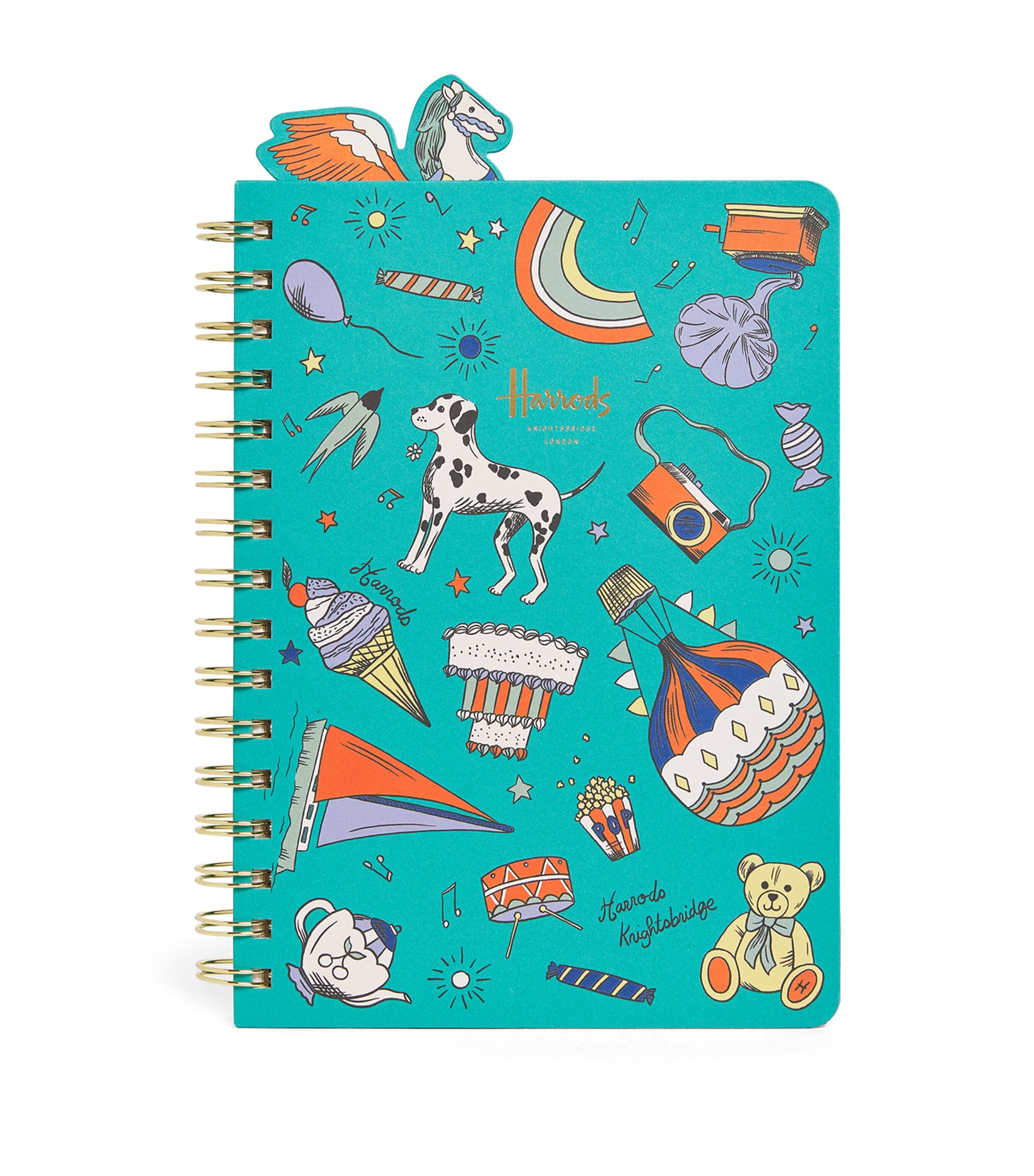 Harrods Sunny Afternoon Ringbound Notebook In Blue