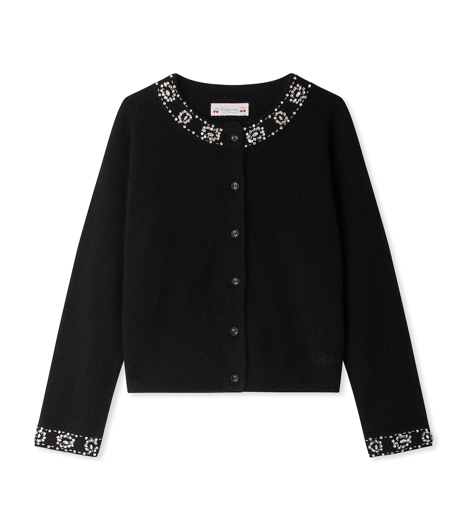 Cashmere Embellished Gabara Cardigan (4-8 Years) UPB NOIR Image 1