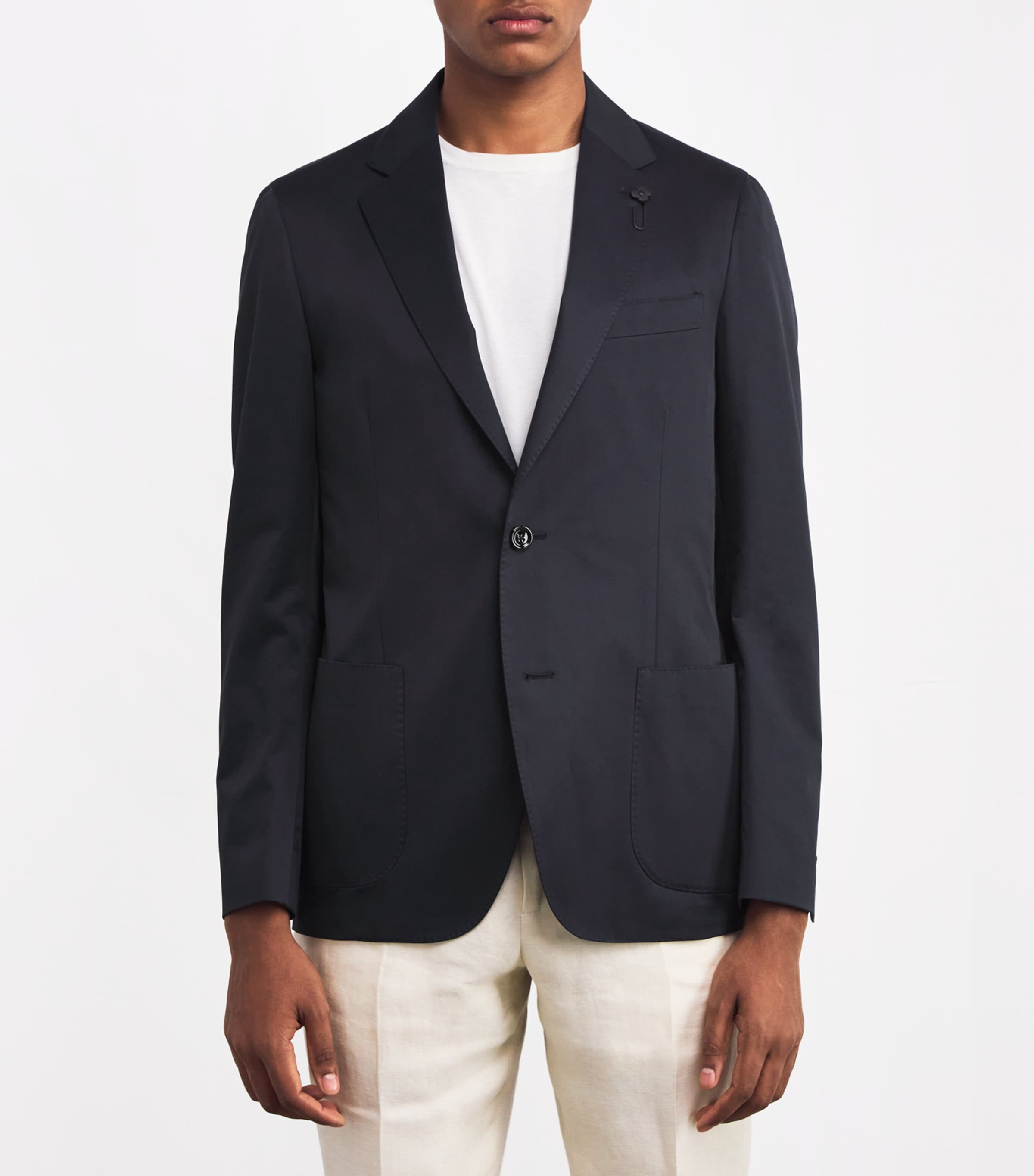 Lardini Navy Cotton Iconic Drop 7 Blazer | Harrods UK