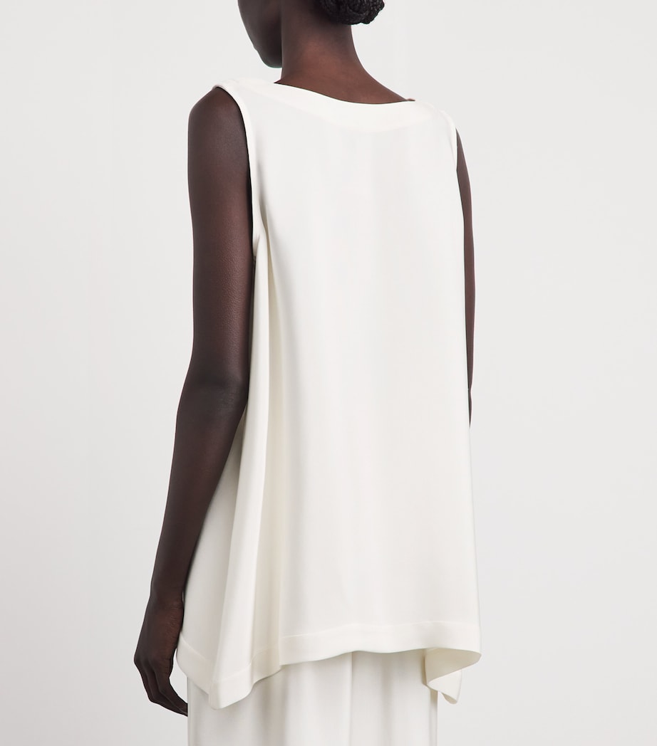 Eskandar Womens Silk Sleeveless Top White Image 5