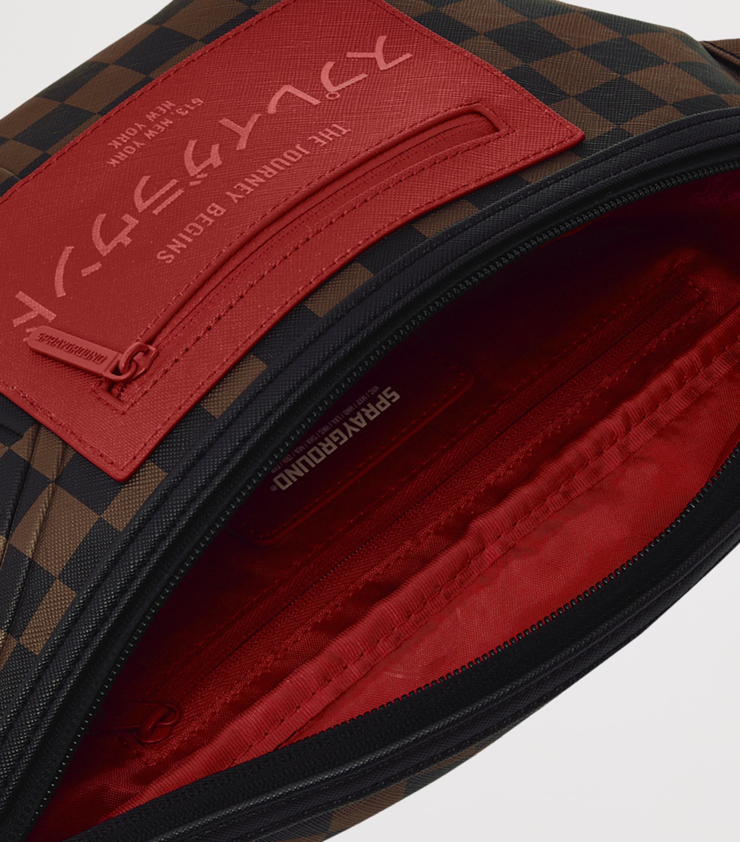 Sprayground Check Redemption Cross-Body Bag Red Redemption Image 4