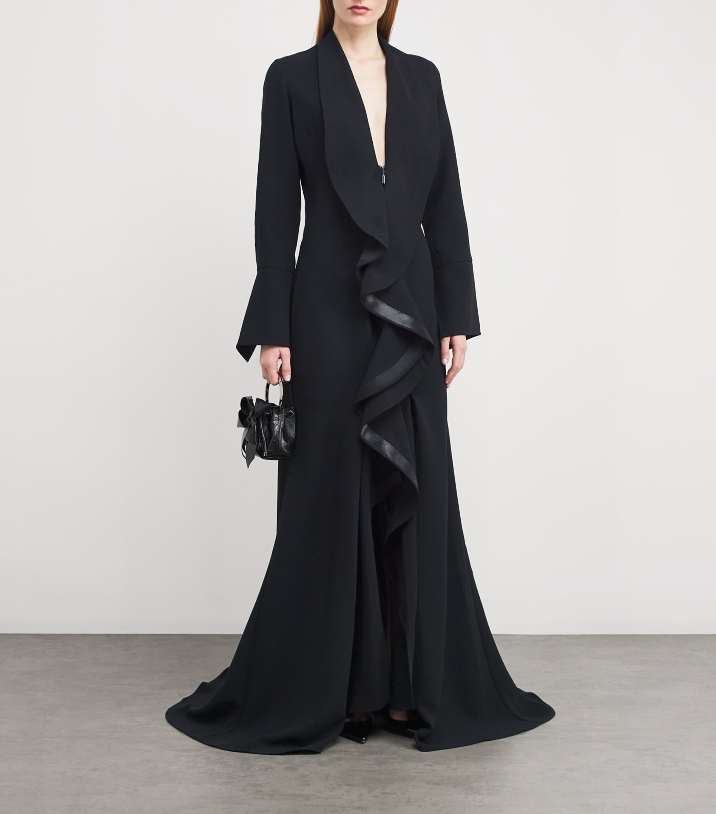 Ruffled Jupiter Gown BLACK Image 2