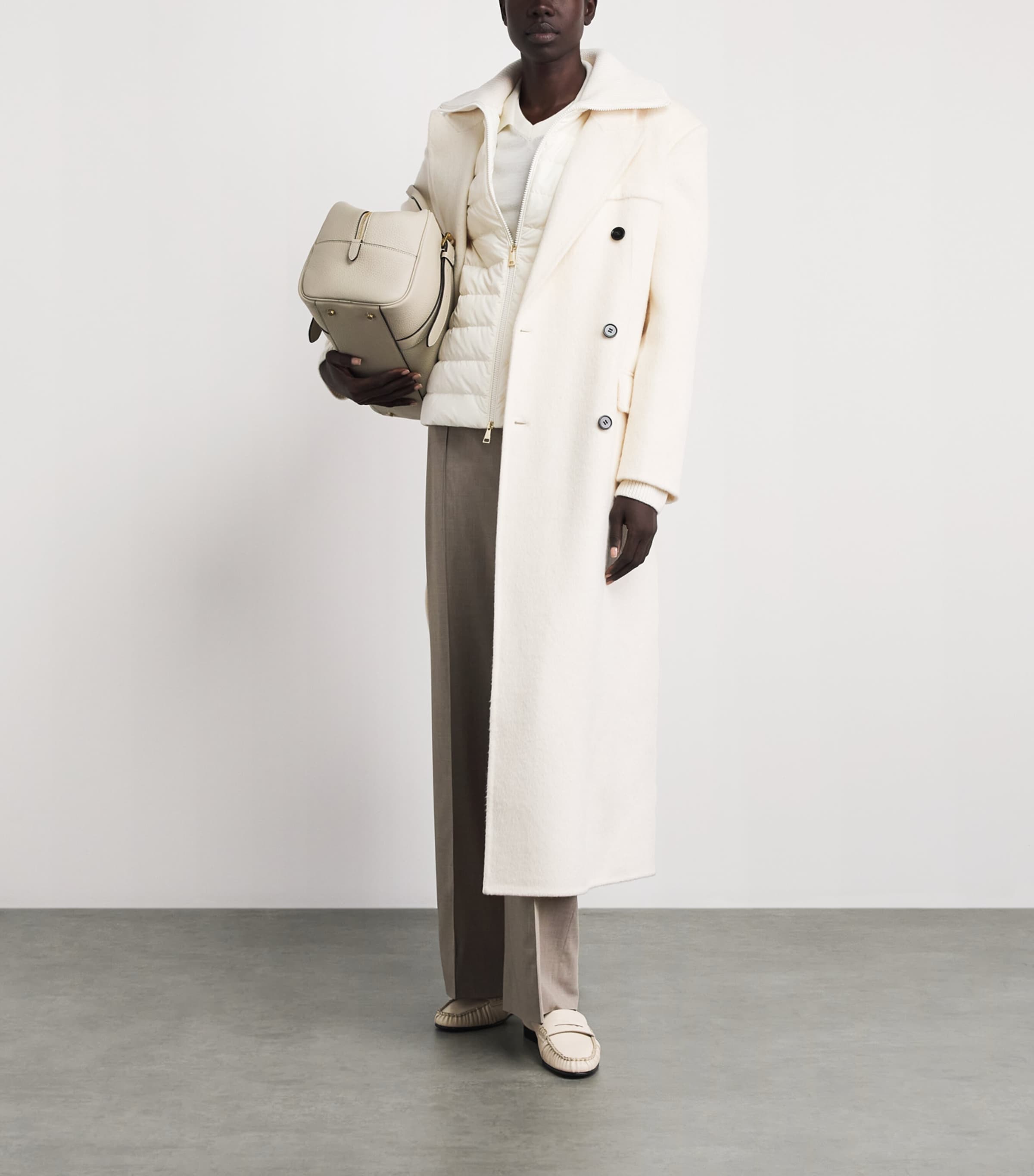 Moncler Womens Virgin Wool Padded Quilted Cardigan Image 2