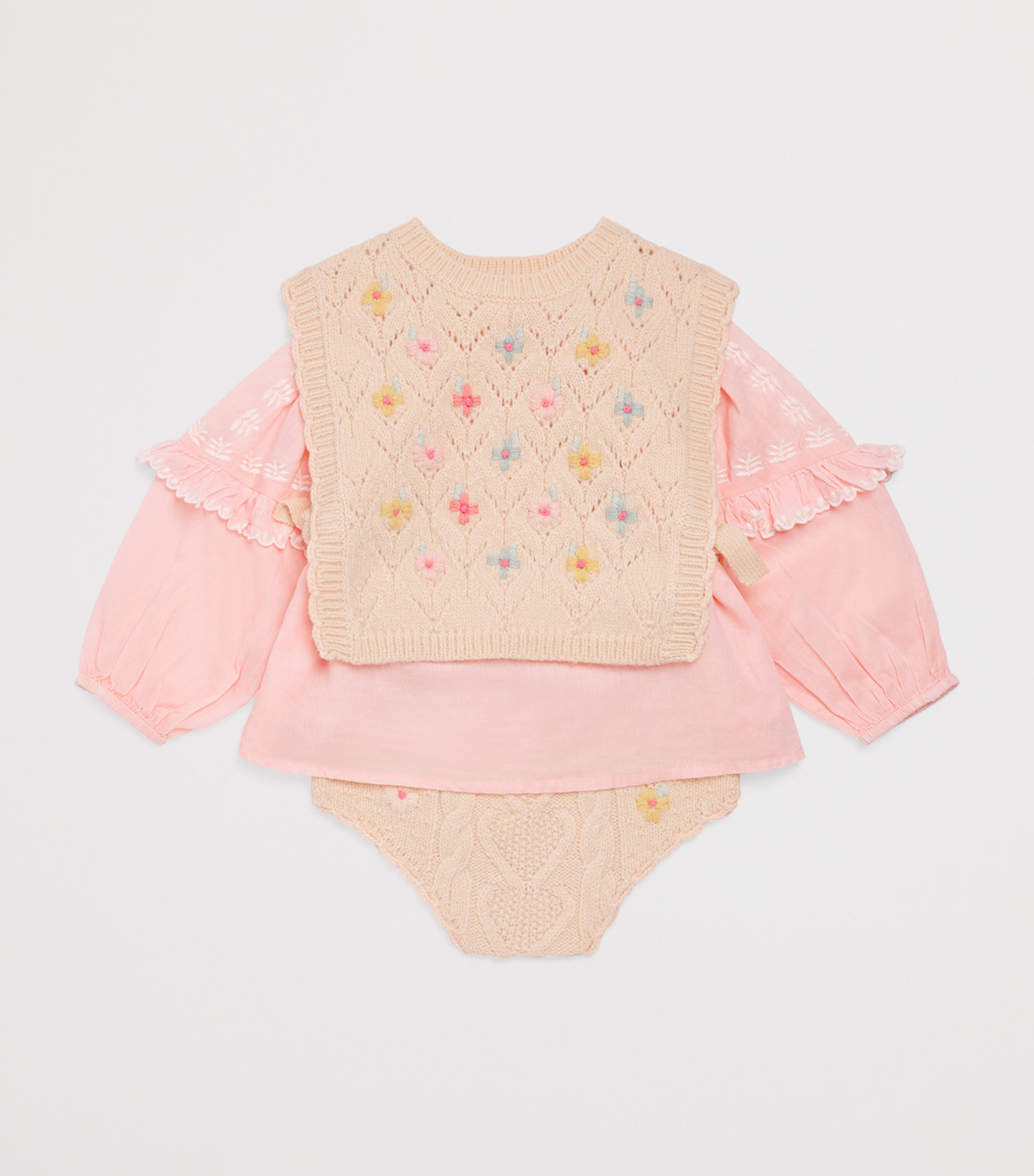 Louise Misha Ripane Bloomers (3-24 Months) Cream Image 3