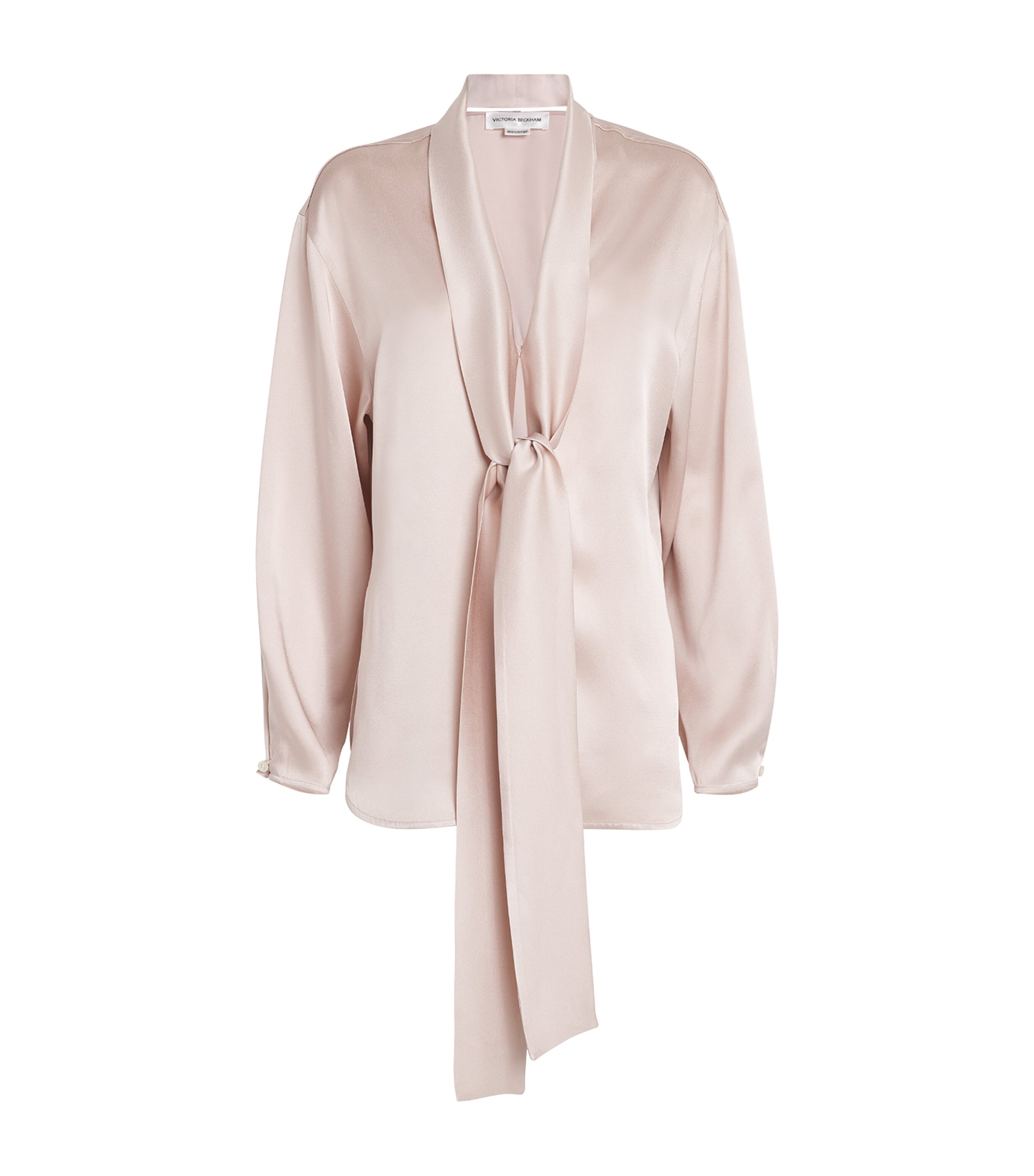 Victoria Beckham V-neck Scarf Blouse In Pink