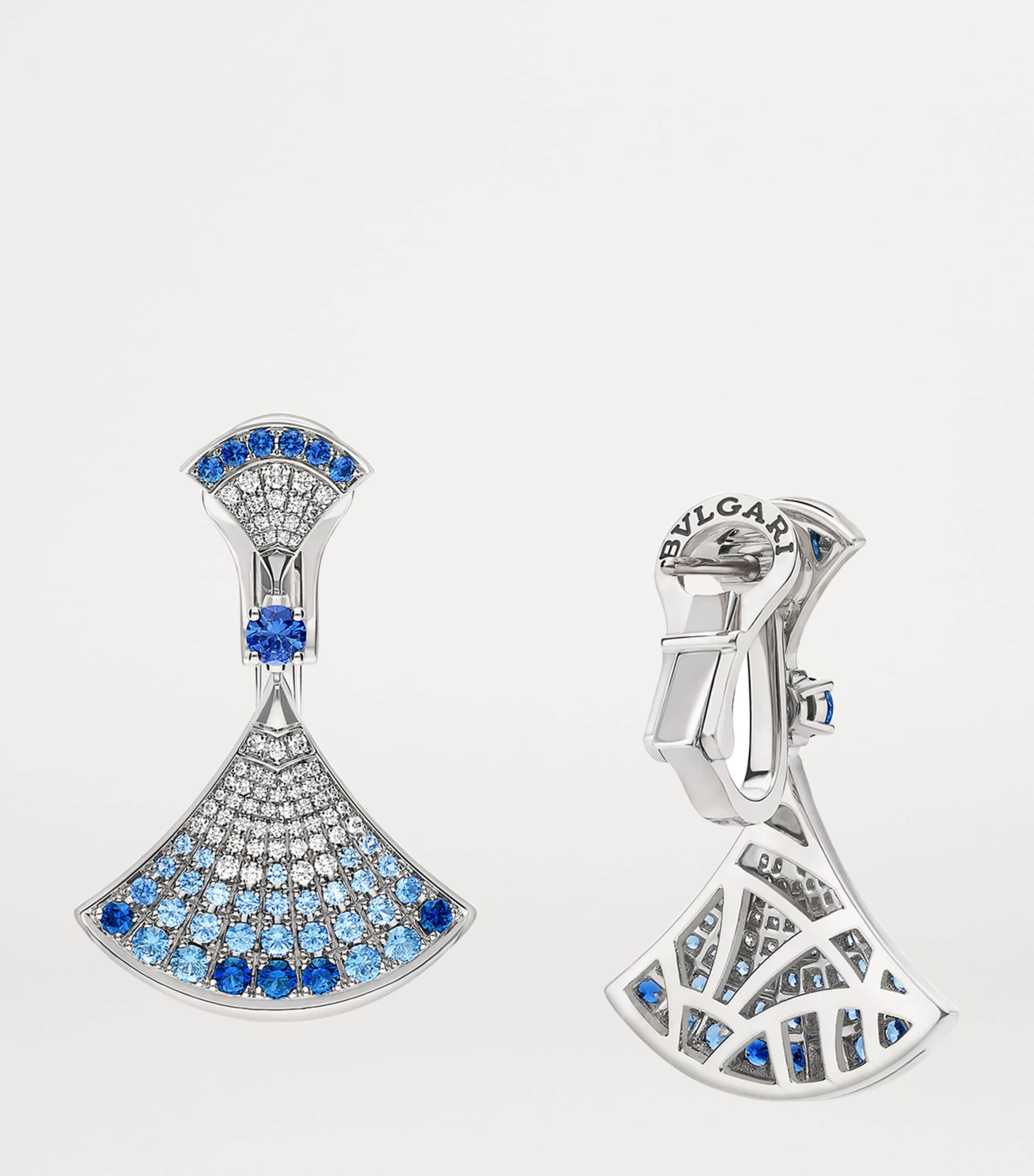 White Gold, Diamond and Sapphire Divas’ Dream Earrings WHITE GOLD Image 4