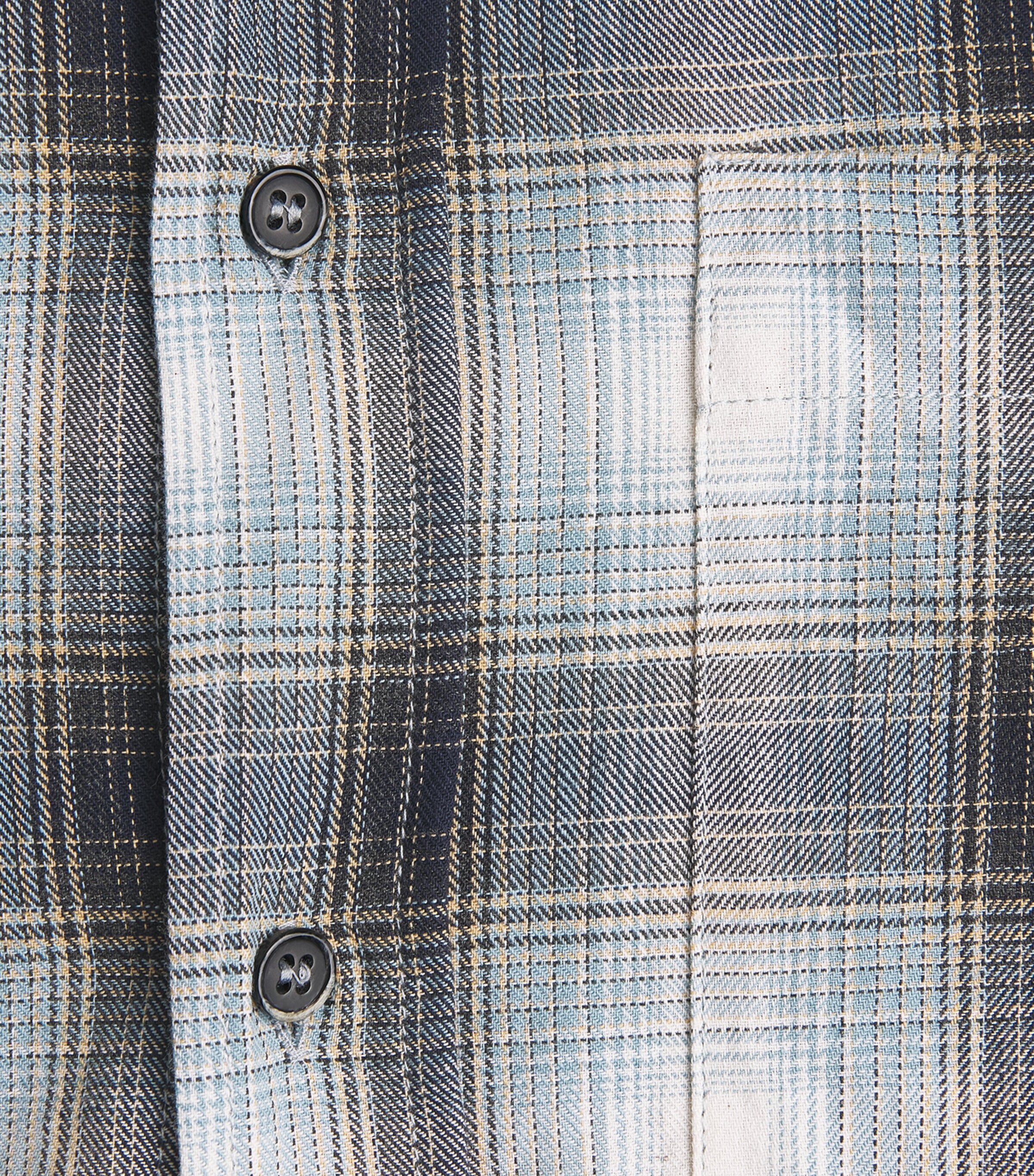 Barena Mens Cotton Check Shirt Navy Image 6