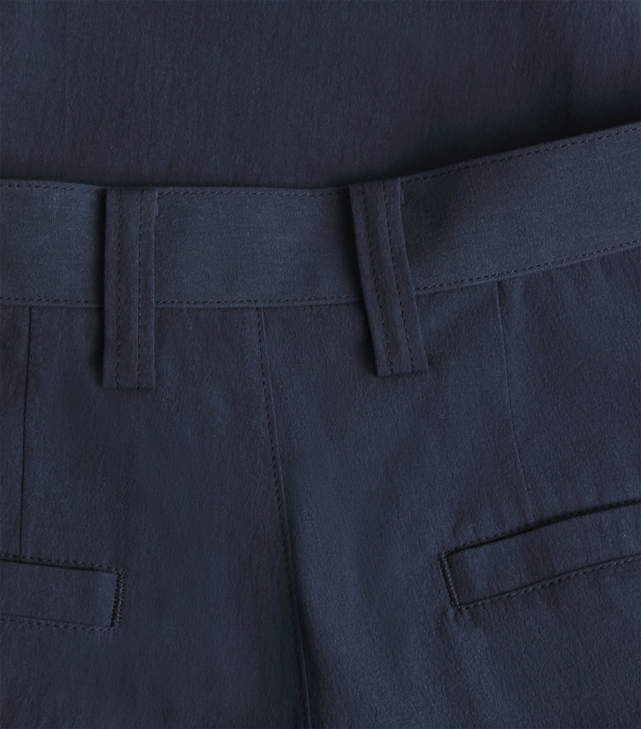Organic Cotton Pleated Trousers 75-NAVY Image 5