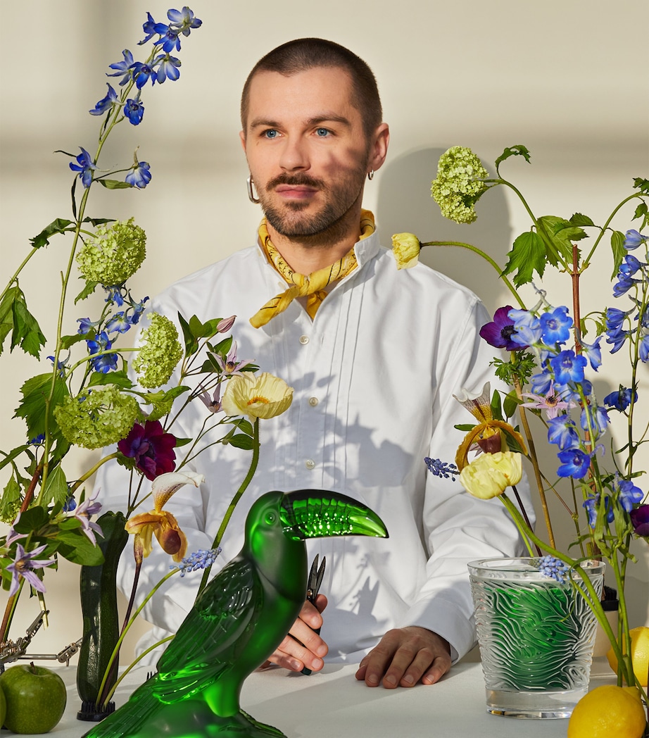 Crystal Toucan Sculpture (26.5cm) VERT PRAIRIE Image 2