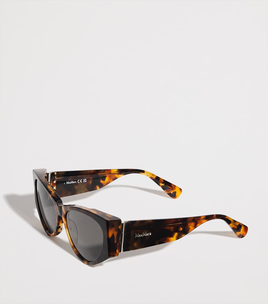 Acetate Tortoiseshell Cat Eye Sunglasses TAWNY BRONZE BROW Image 2