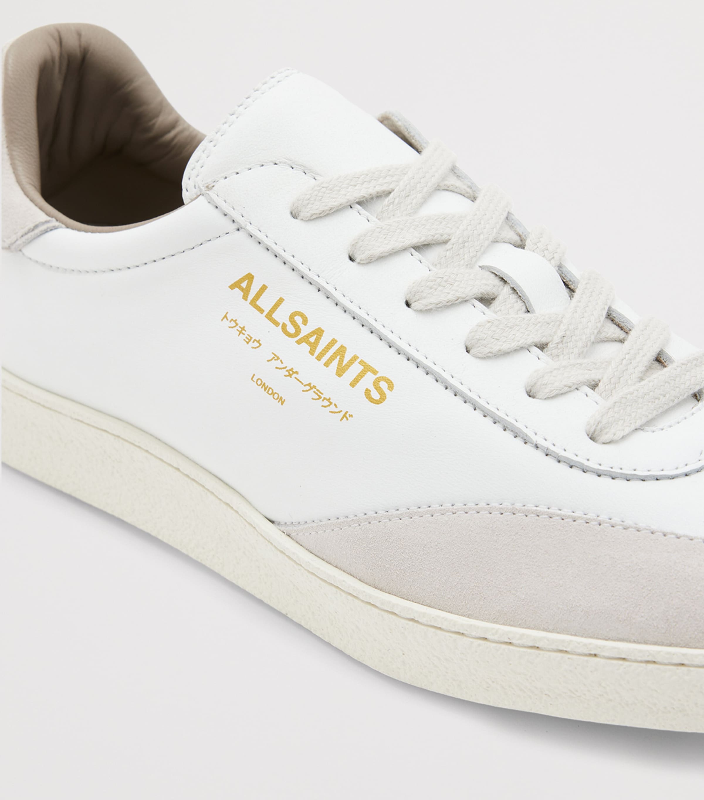 AllSaints Leather Thelma Sneakers White Image 3