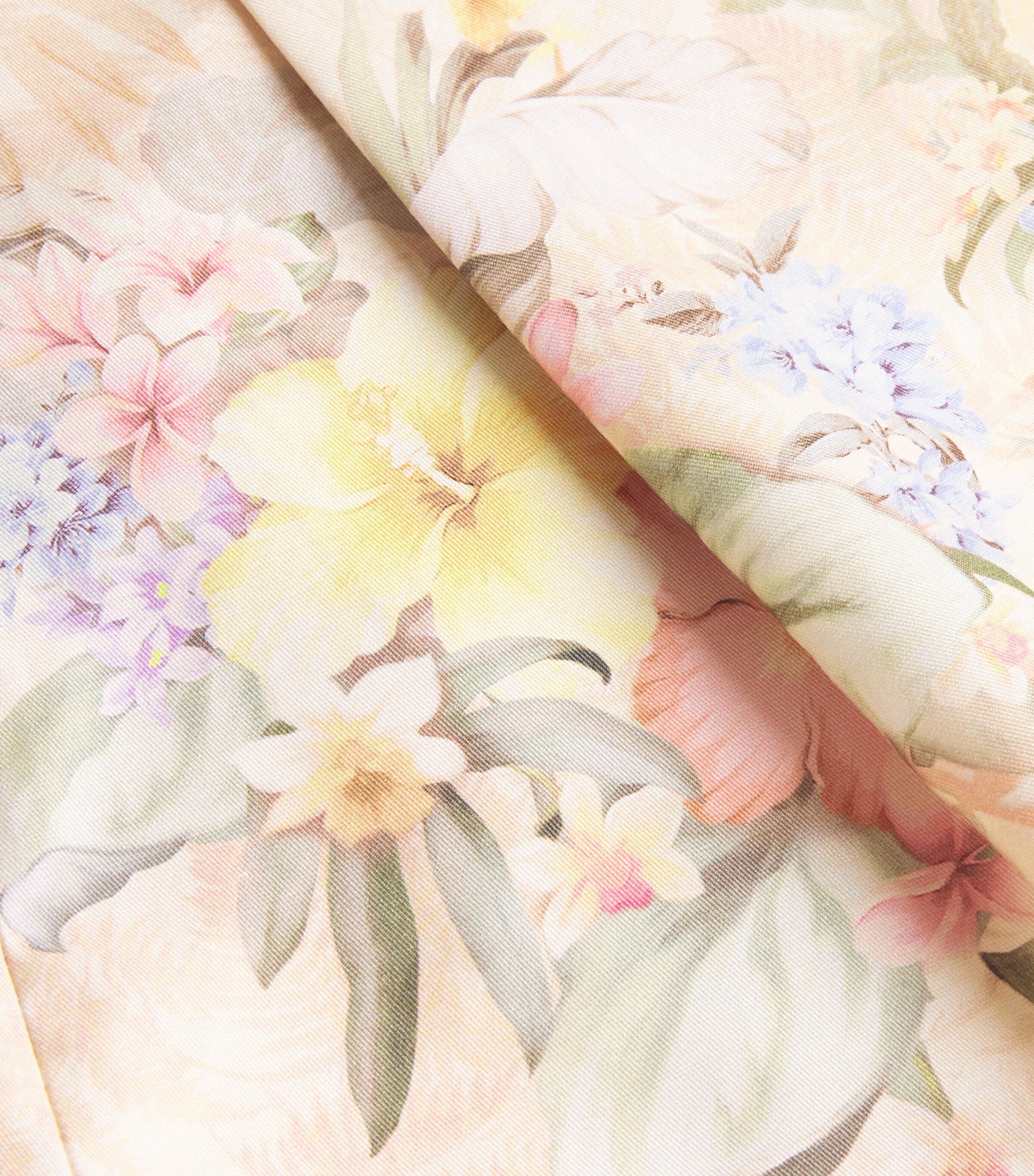 Silk-Cotton Floral Shorts IVORY TROPICAL Image 5