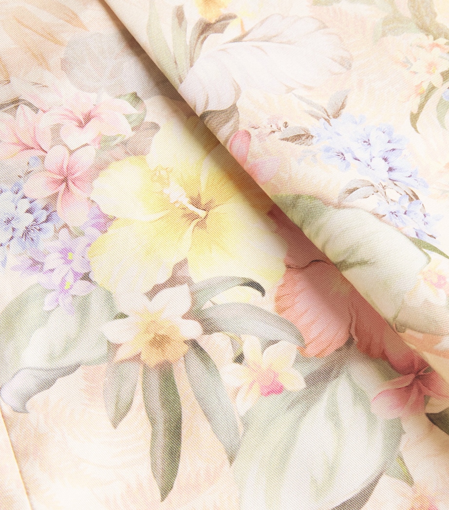 Silk-Cotton Floral Shorts IVORY TROPICAL Image 5