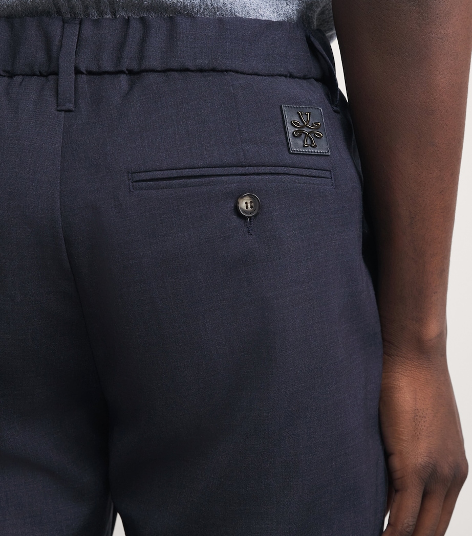 Jacob Cohën Mens Cotton Straight Chinos Dark Blue Image 3
