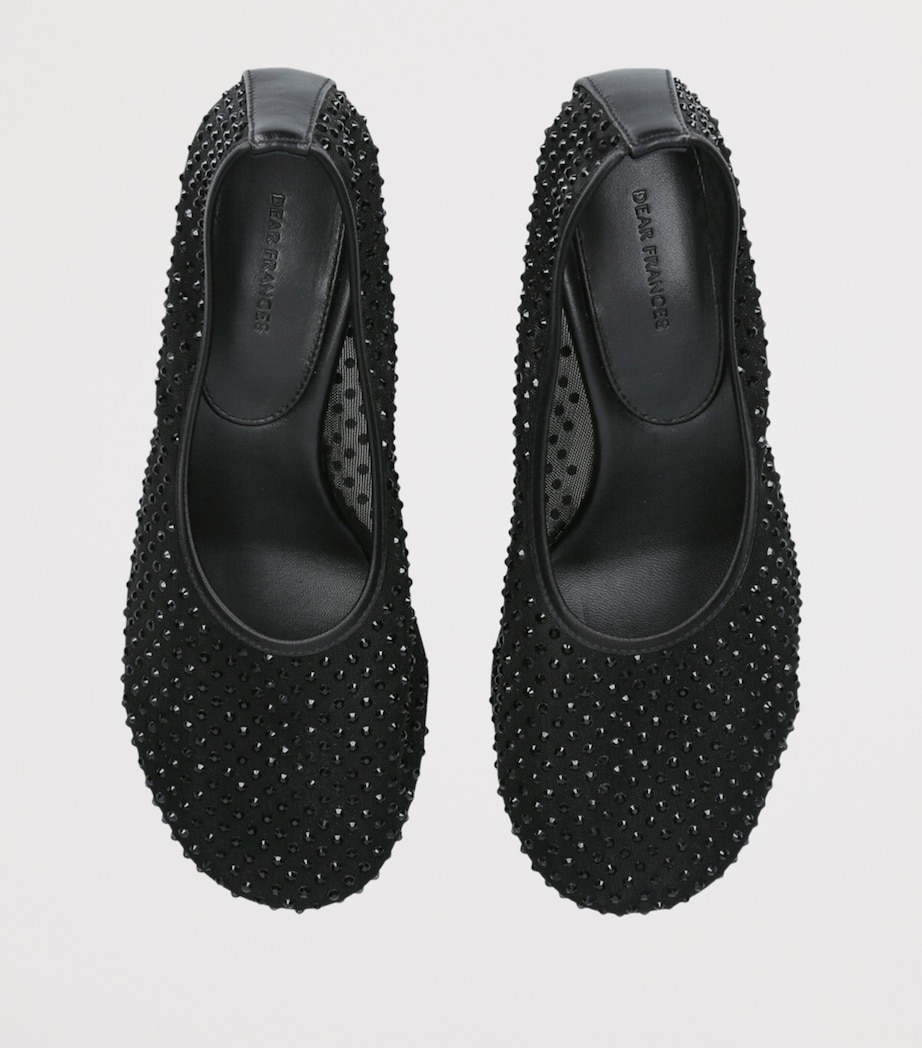 Mesh Embellished Balla Pumps 55 BLACK Image 4