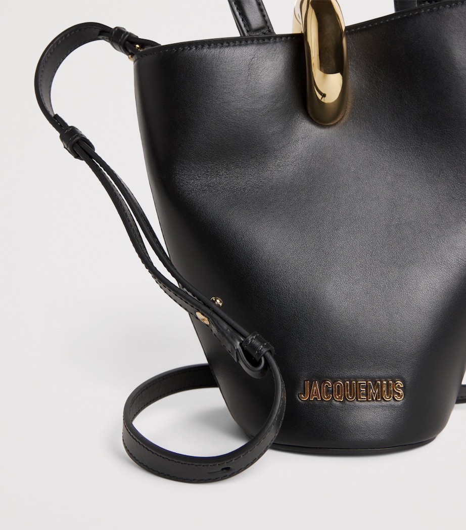 Jacquemus Small Leather Le Bambola Tote Bag Black Image 5