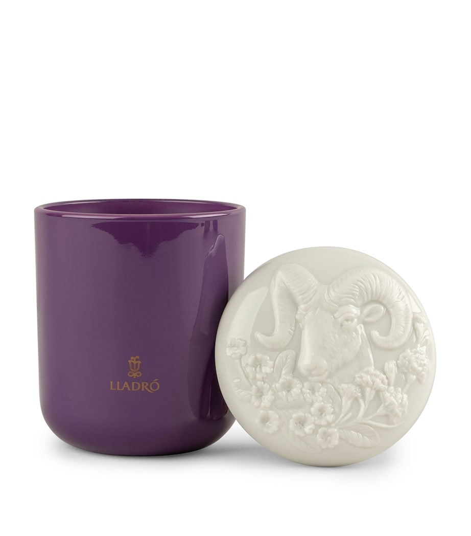 Goat Candle (200g) WHITE AND VIOLET Image 1