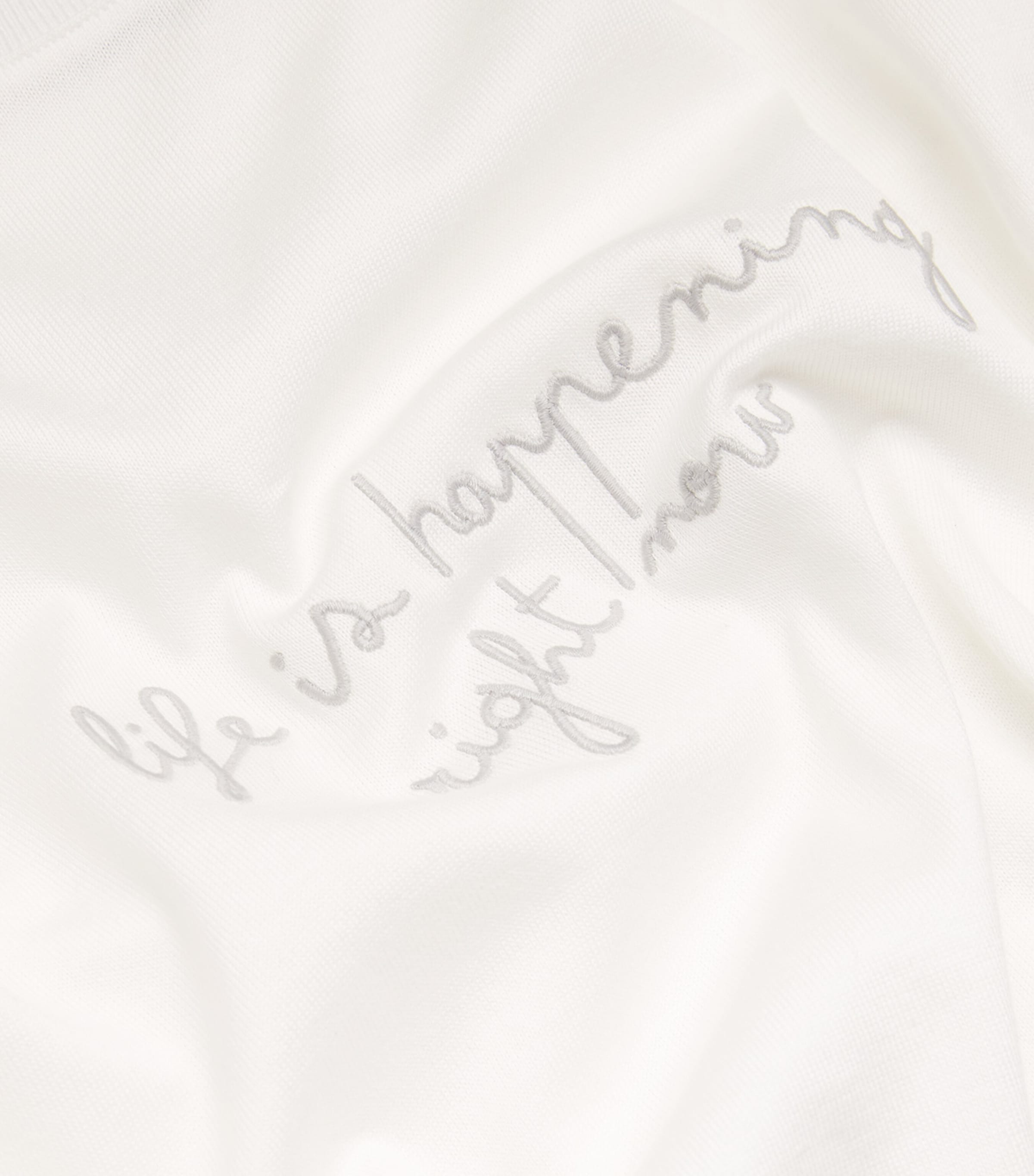 Cotton Embroidered T-Shirt BIANCO Image 5