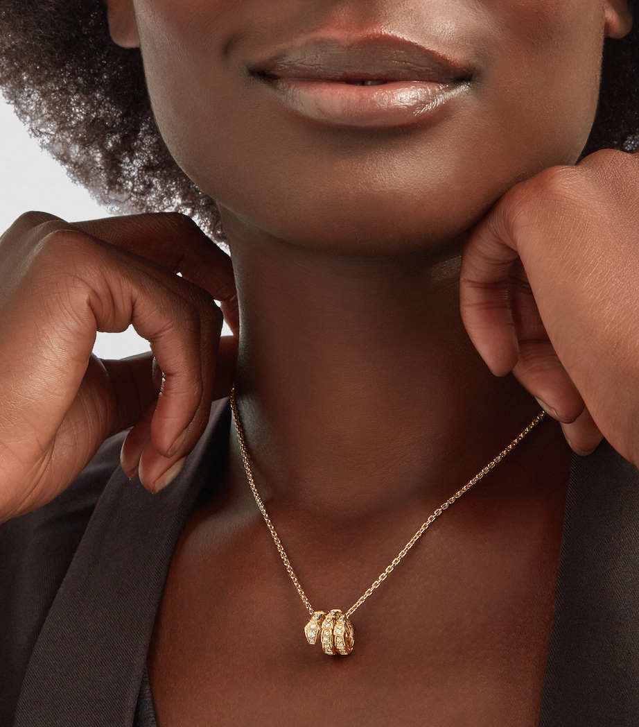 Bvlgari Yellow Gold and Diamond Serpenti Viper Necklace Yellow Gold Image 3