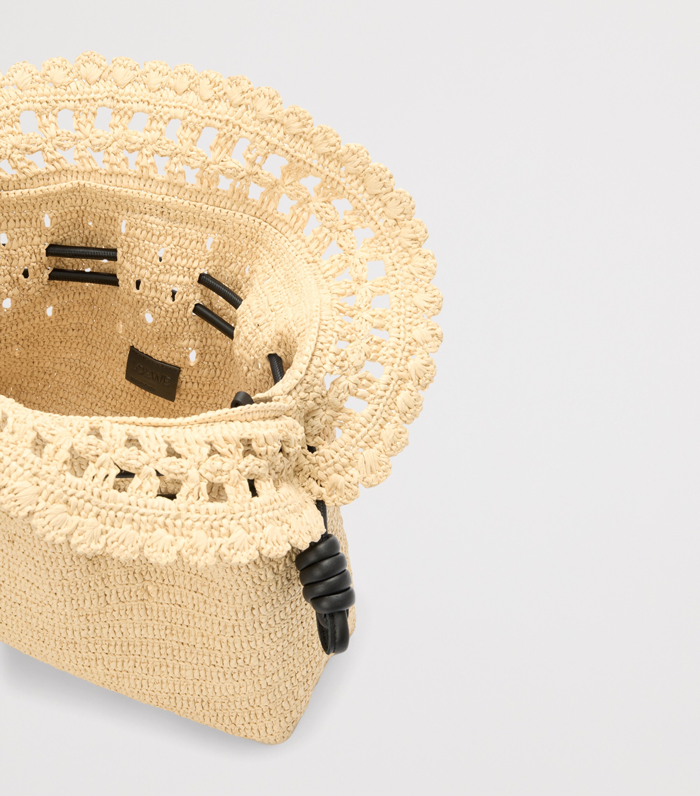 LOEWE x Paula's Ibiza Raffia Flamenco Purse Natural Image 6