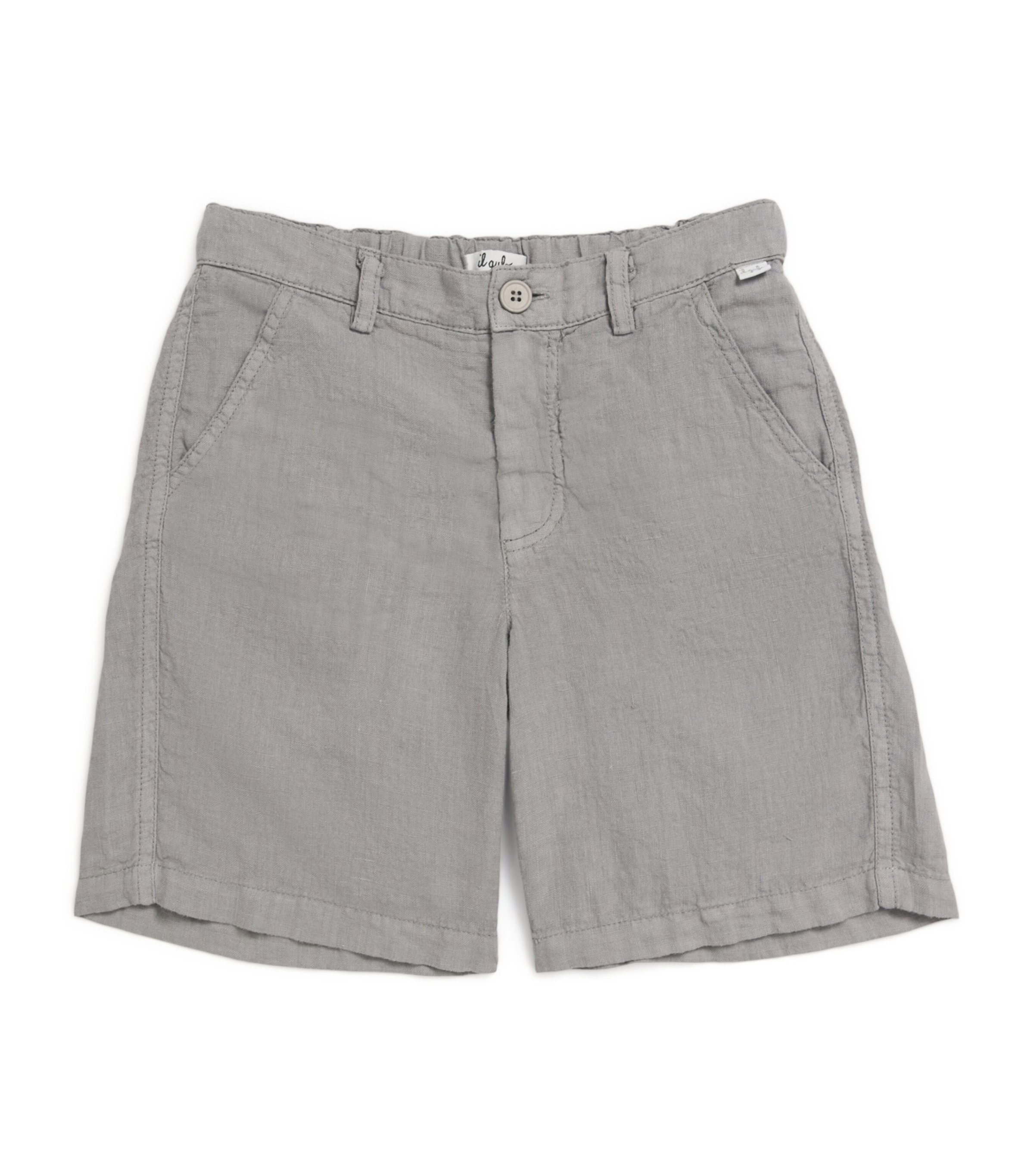 Il Gufo Linen Bermuda Shorts In Grey