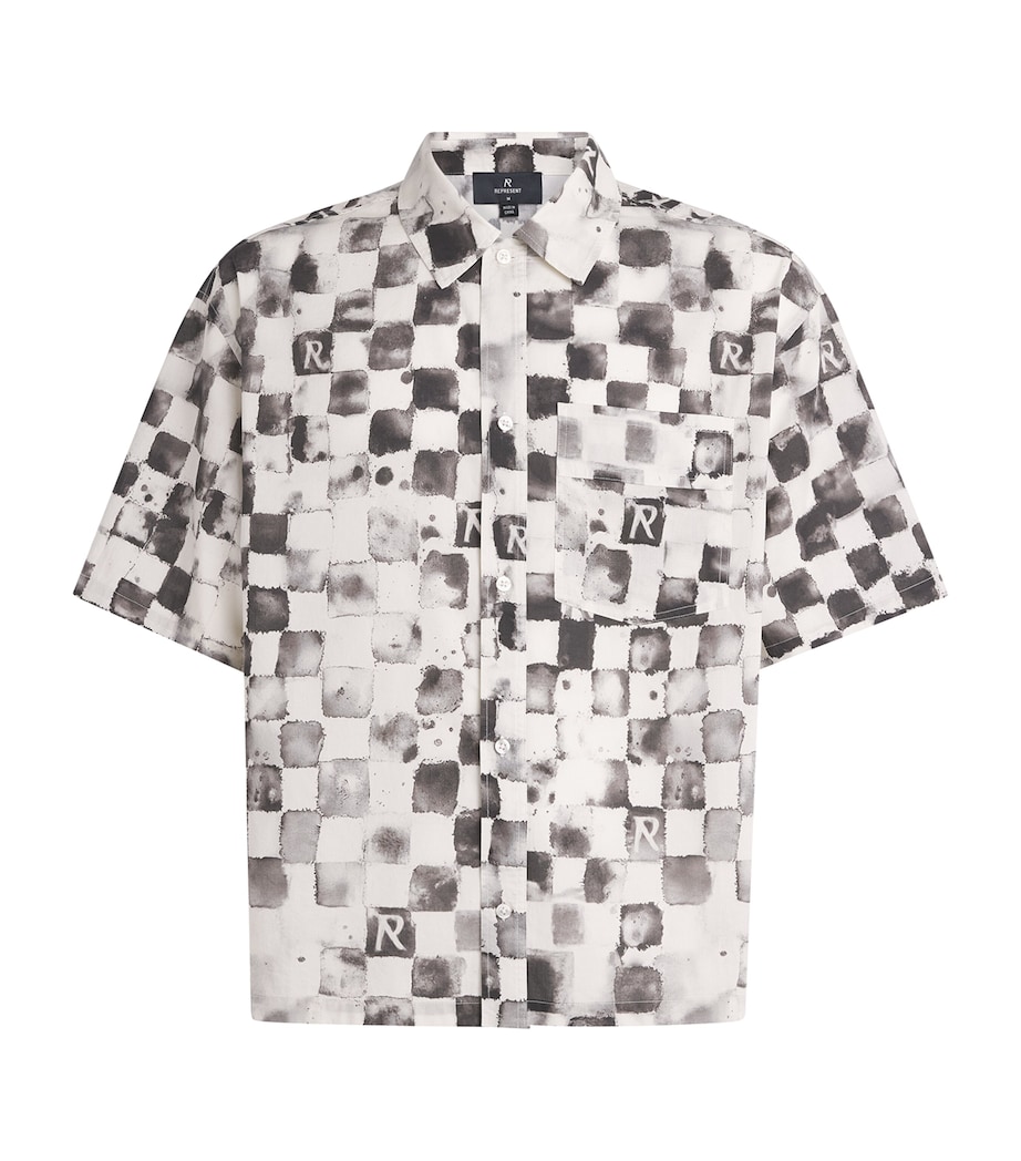 Represent Mens Pool Side Shirt Flat White Image 1