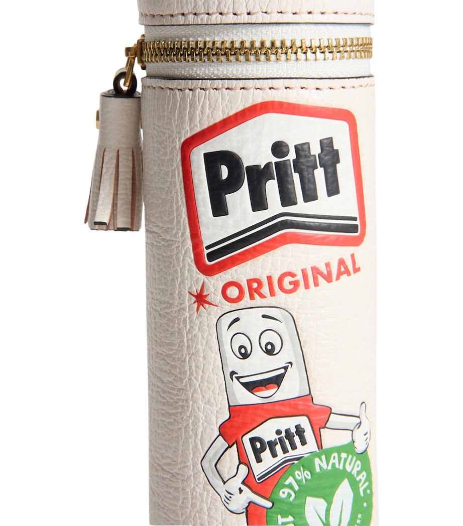 Leather Pritt Stick Pencil Case OPTIC WHITE Image 3