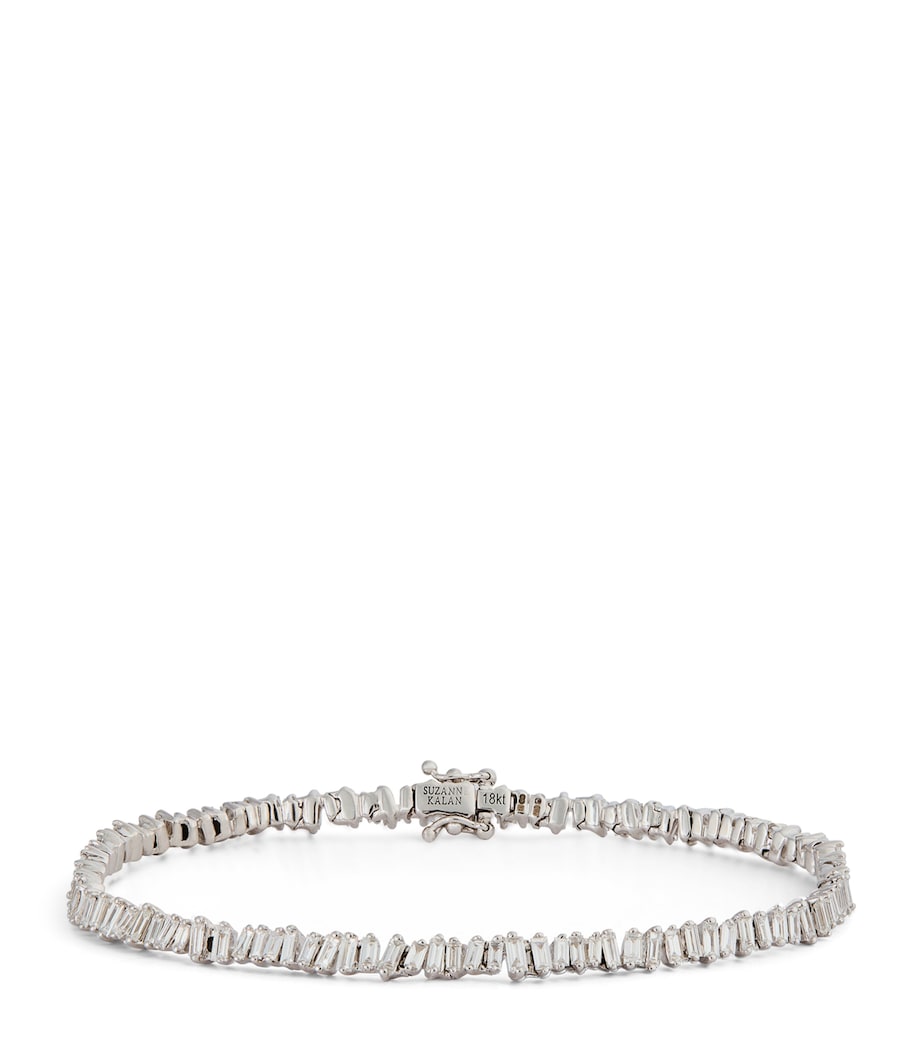 White Gold and Diamond Fireworks Three-Row Tennis Bracelet 18K WG/WD Image 1
