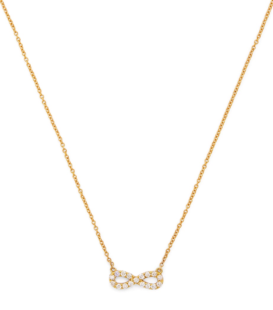Yellow Gold and Diamond Infinity Necklace YELLOW GOLD Image 1