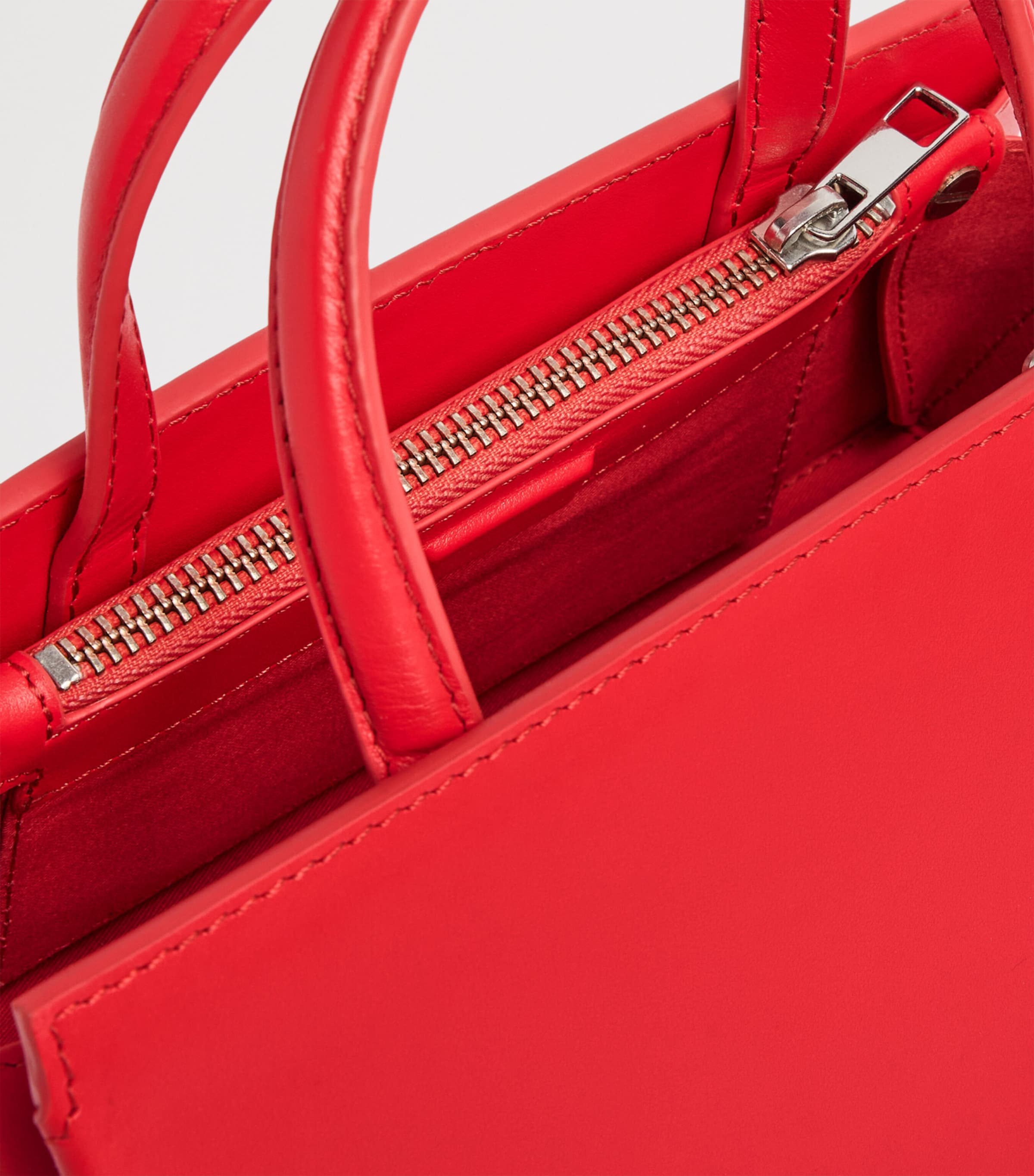 Talel Paris Leather V2 Baguette Bag Red Image 5