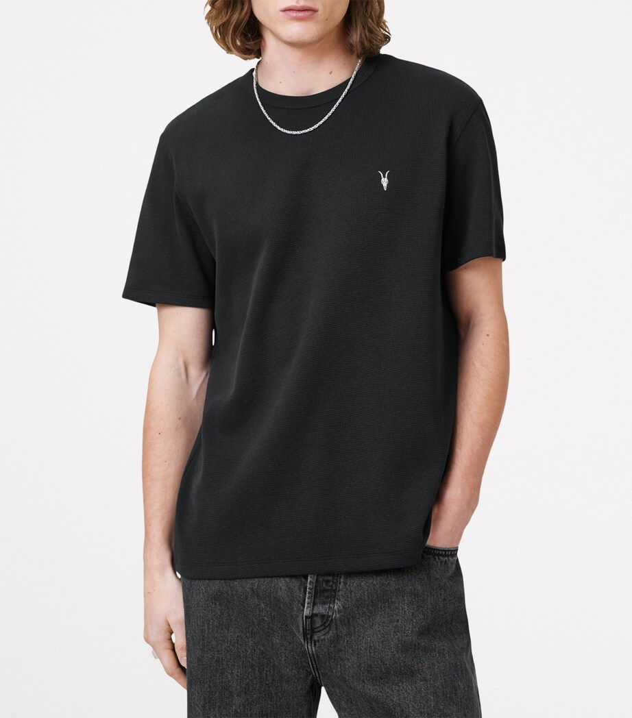 AllSaints Mens Organic Cotton Ellis T-Shirt Jet Black Image 4