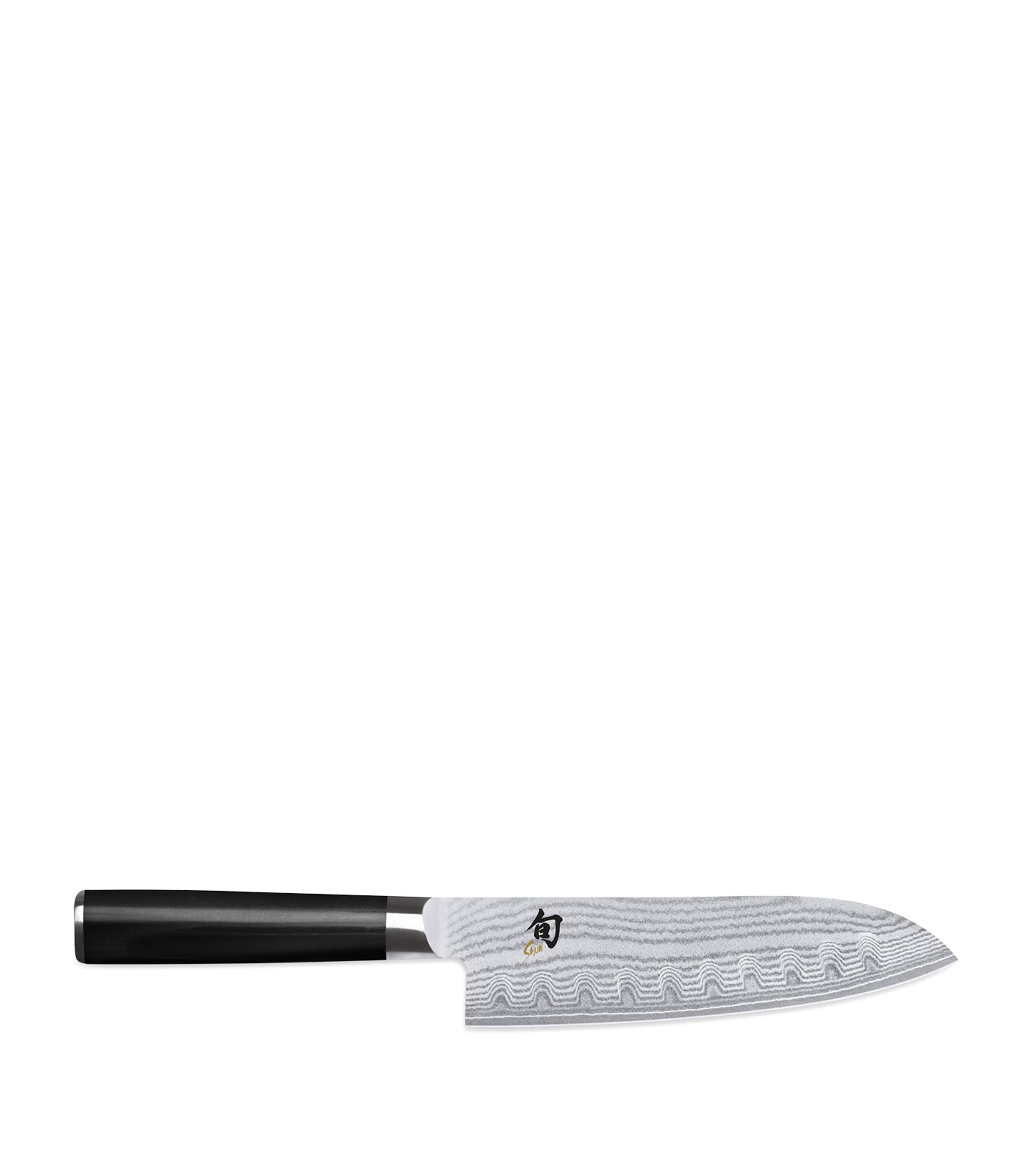 Kai Shun Classic Scalloped Santoku Knife In Black