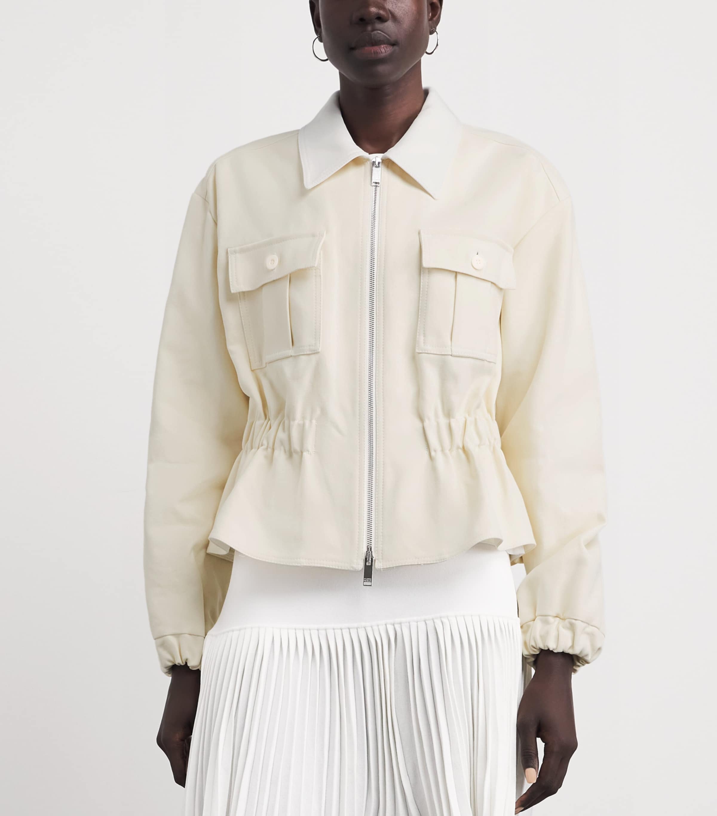 Claudie Pierlot Womens Cotton Jacket Vanilla Image 4