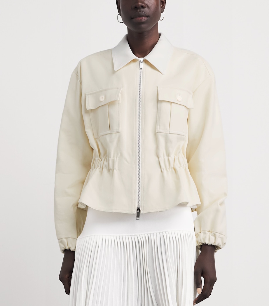 Claudie Pierlot Womens Cotton Jacket Vanilla Image 4