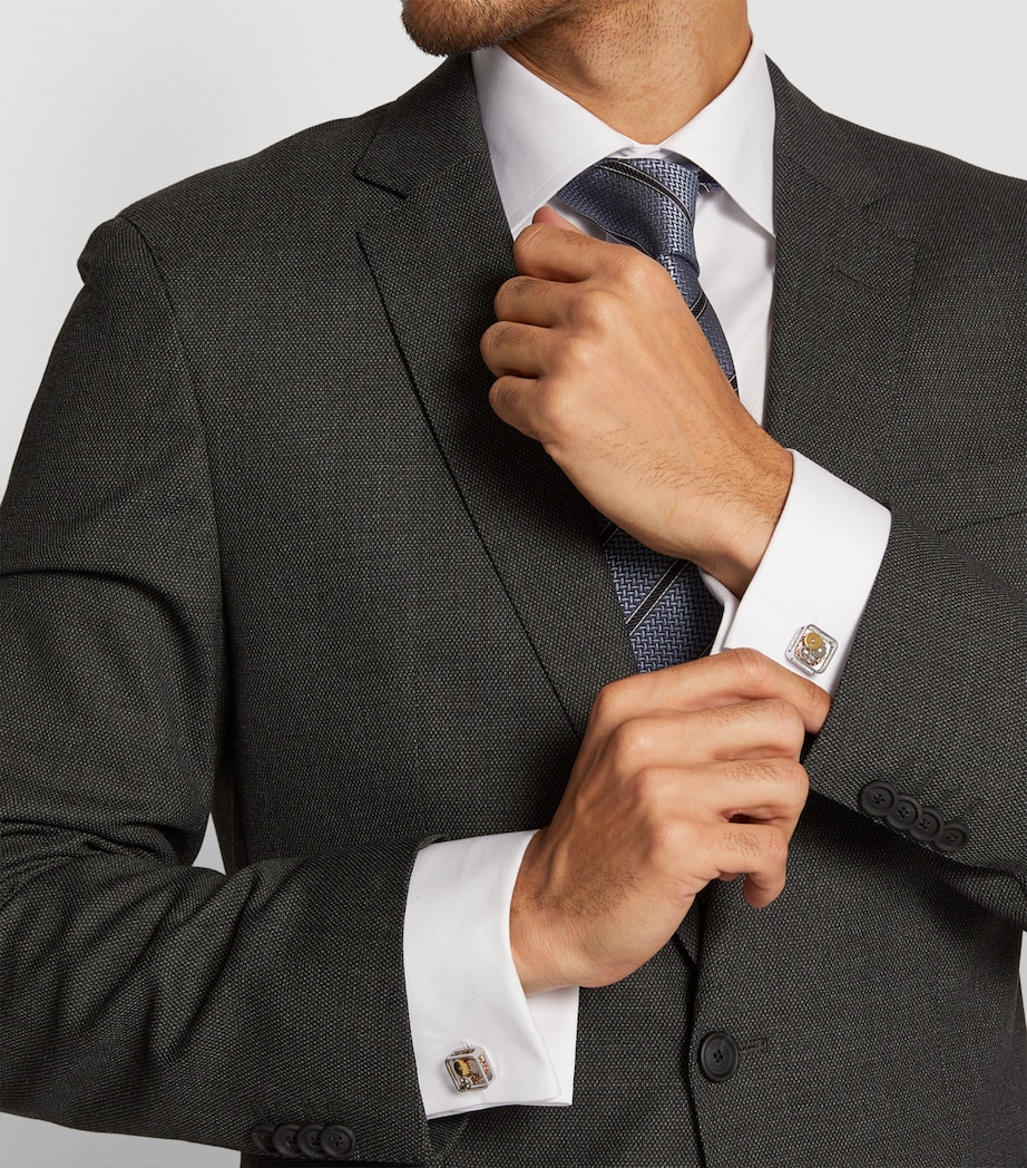 Square Gear Cufflinks SILVER SILVER Image 7