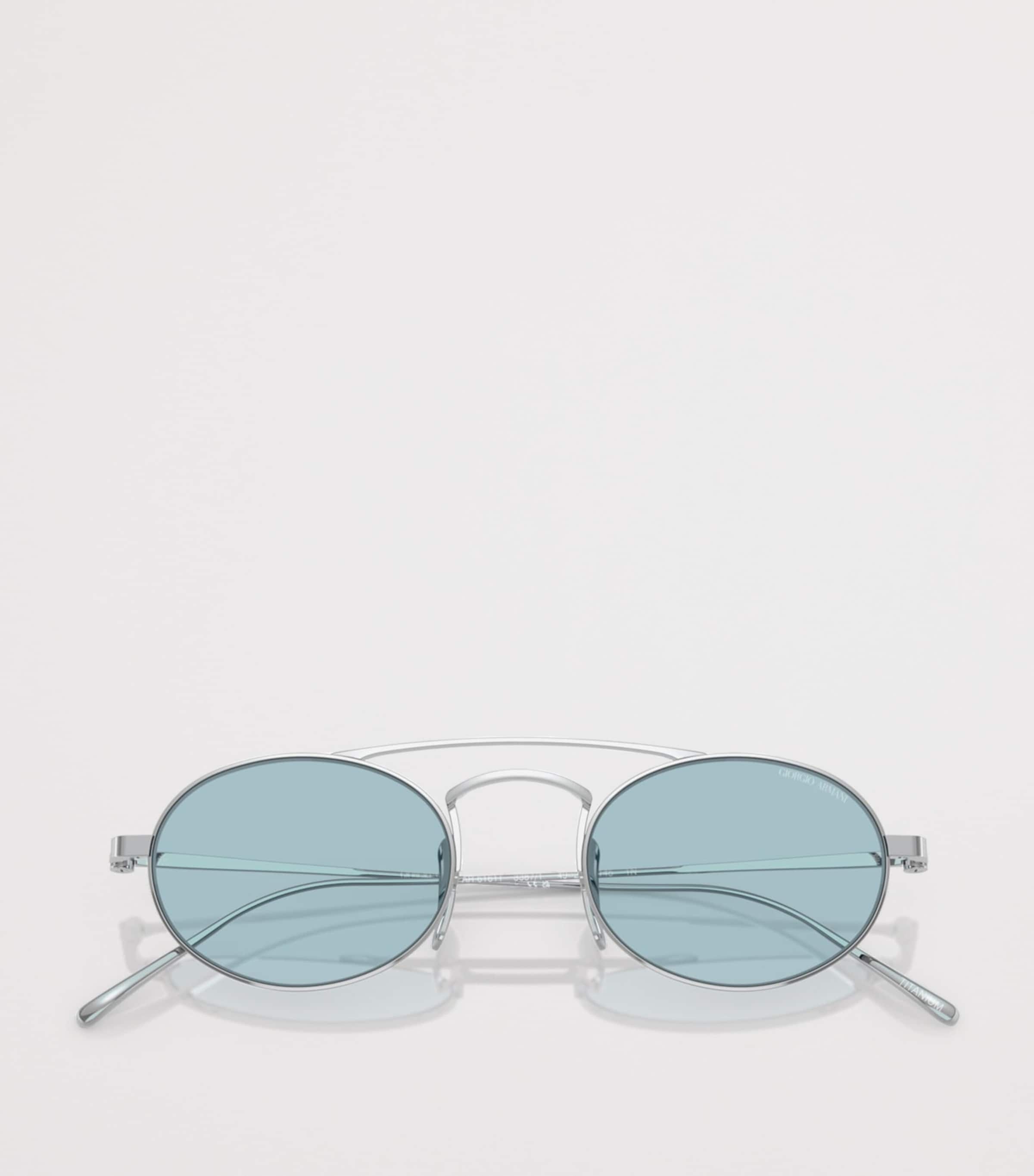 Giorgio Armani Titanium Oval Sunglasses Image 5
