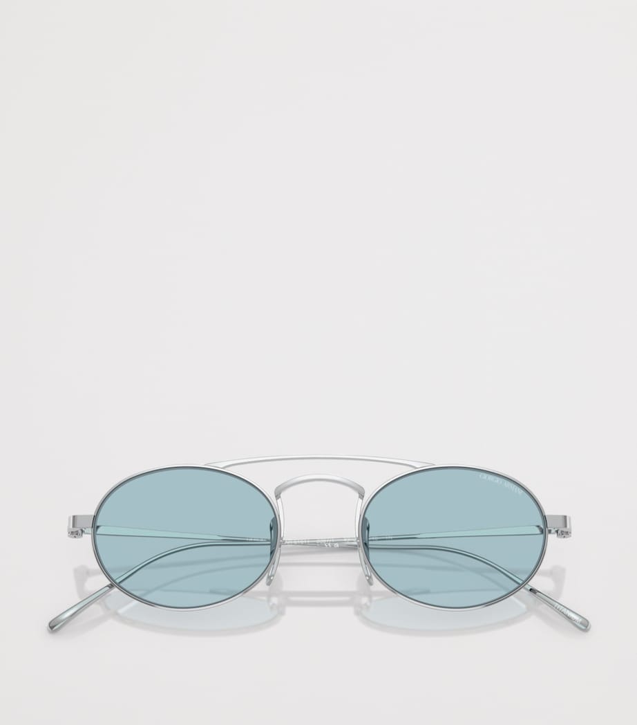 Giorgio Armani Titanium Oval Sunglasses Image 5