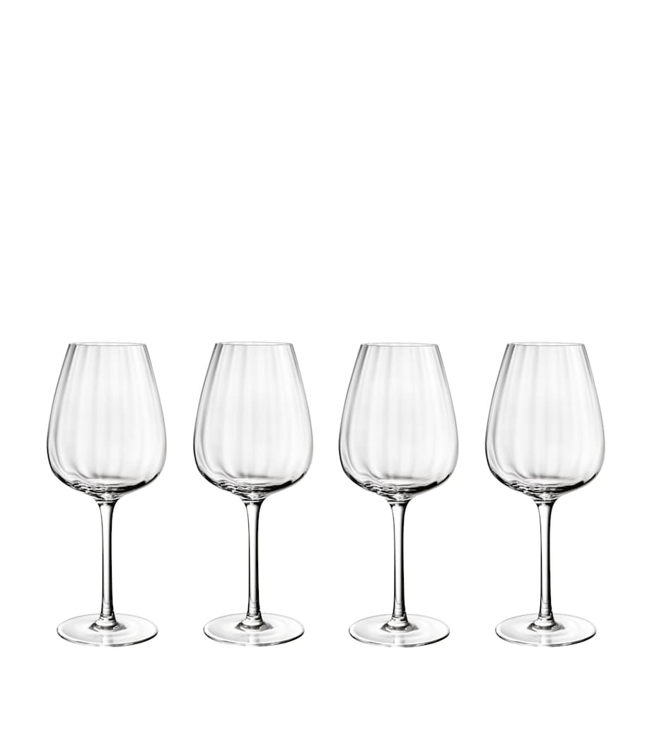 Set of 4 Rose Garden Red Wine Glasses (200ml) CLEAR Image 1