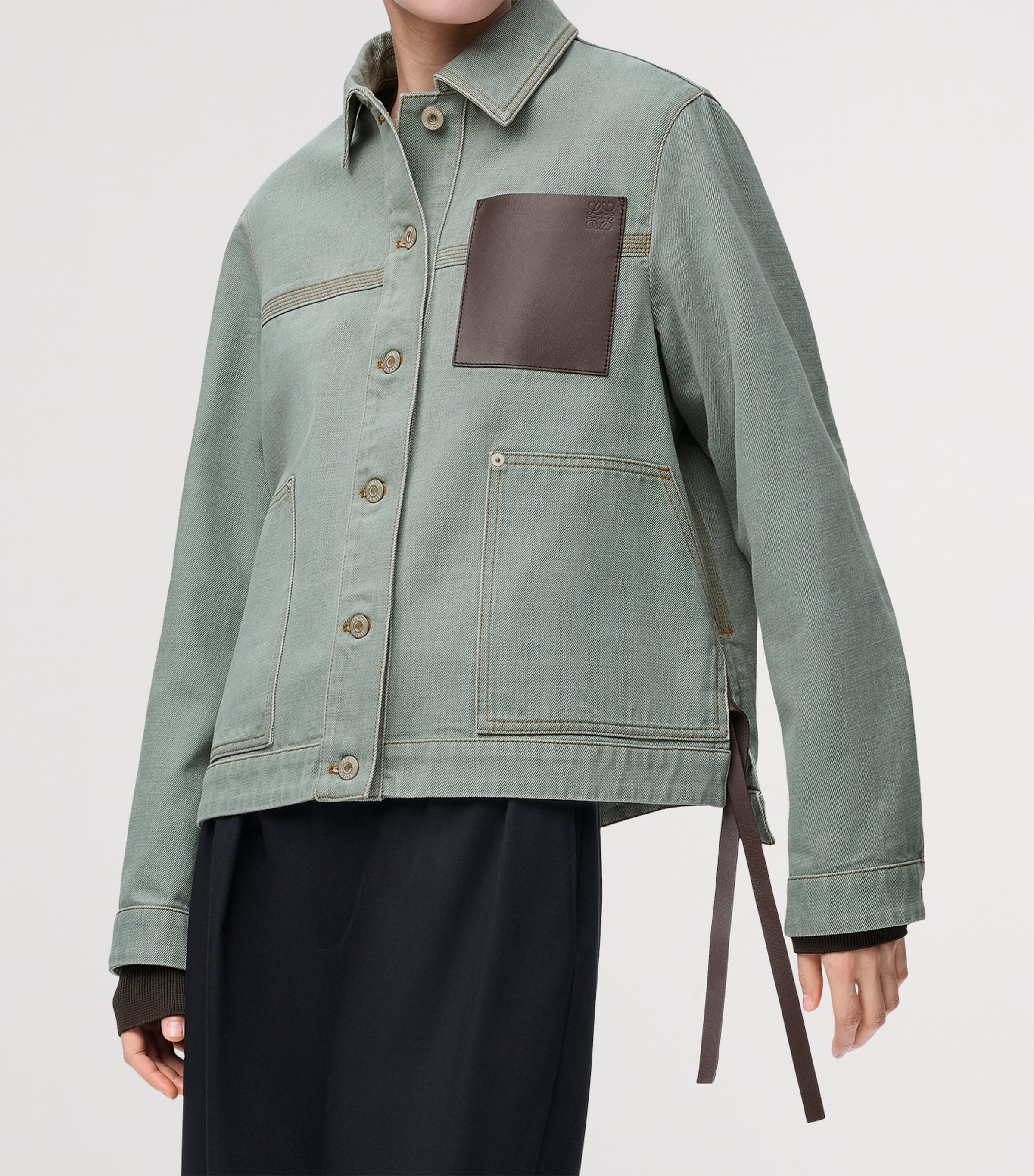 LOEWE Green Cotton Workwear Jacket | Harrods UK